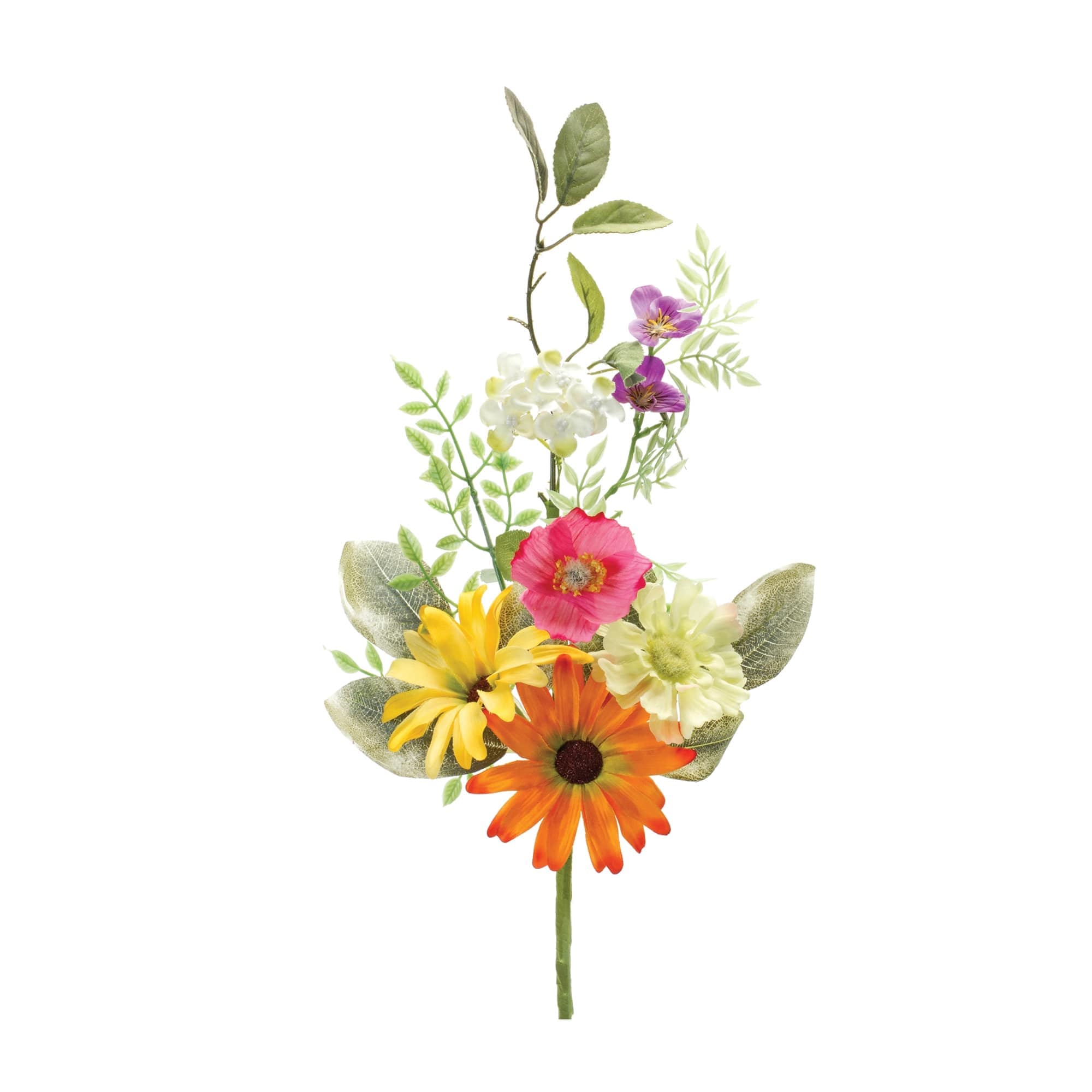 Melrose International 88573DS Mixed Spring Spray (Set of 2) 19H Polyester