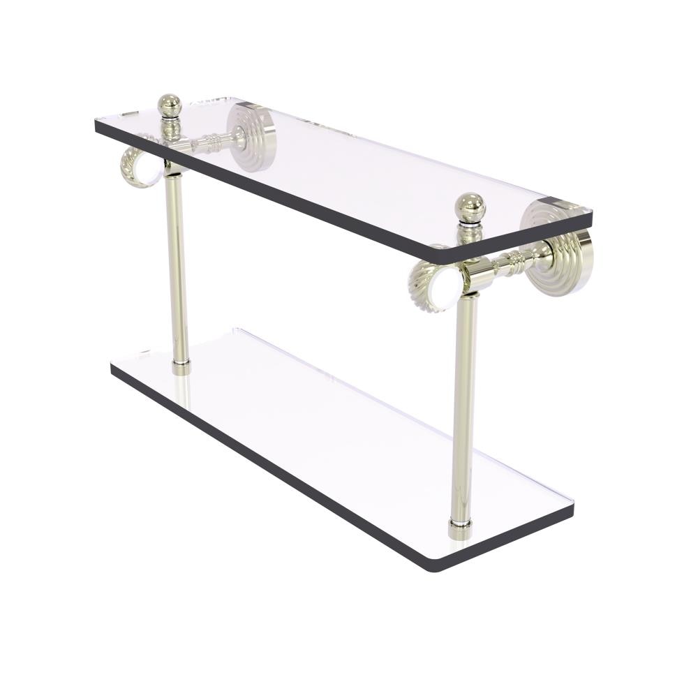 Allied Brass Pacific Grove Polished Nickel 2-Tier Brass Wall Mount ...