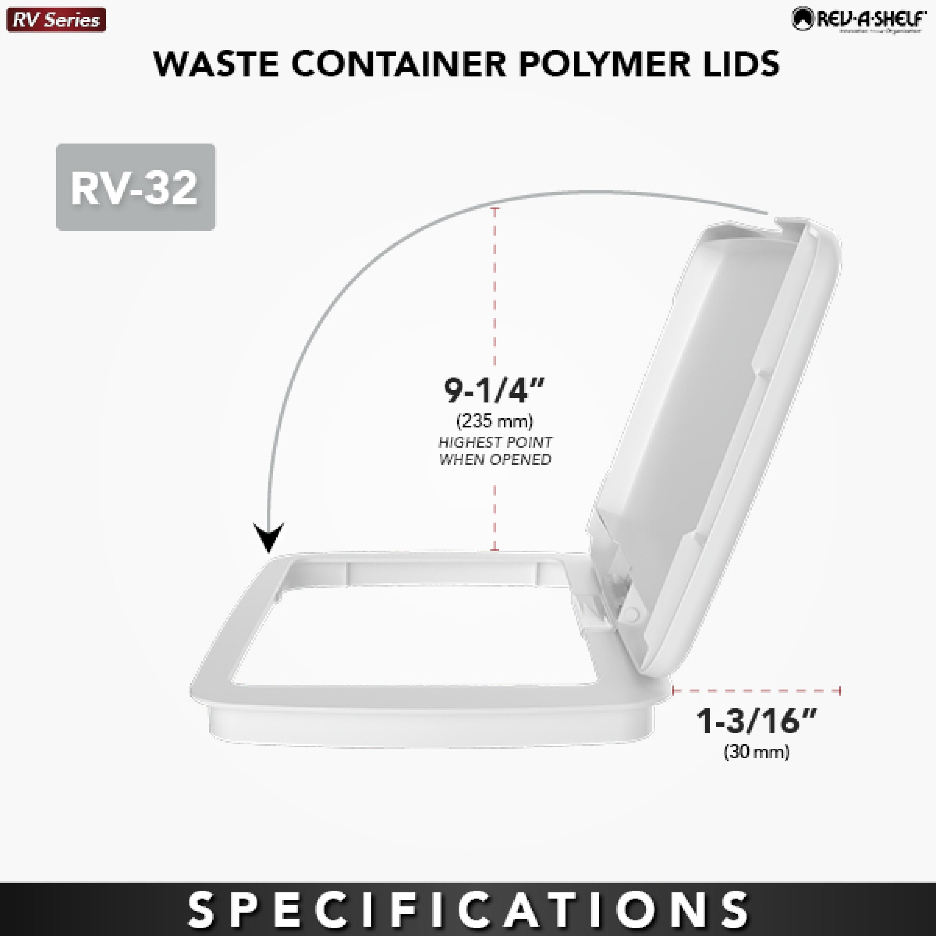 Rev-A-Shelf RV-32-LID-17-1-40 Trash-Can-Lids - View #3