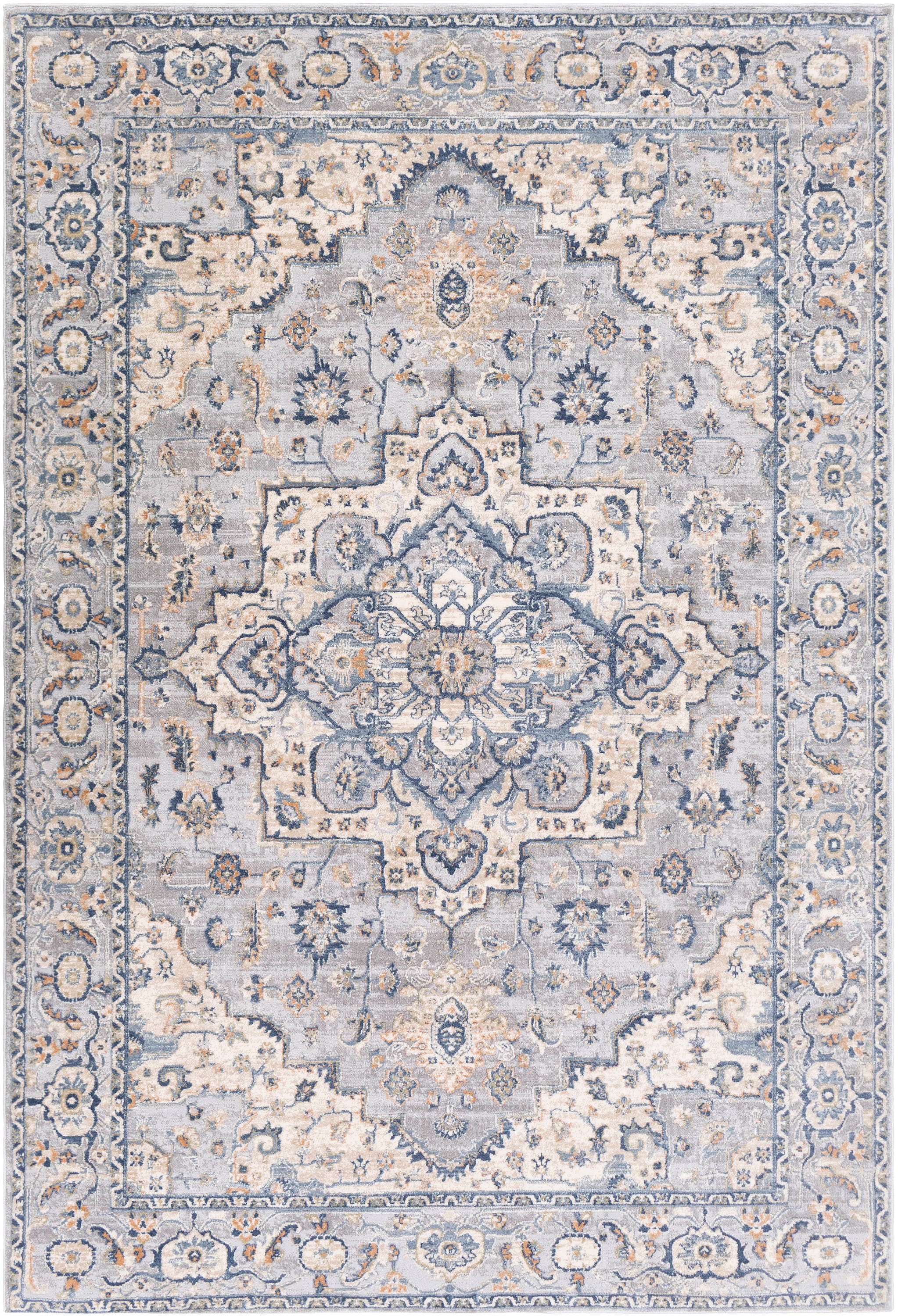 Surya OLM2300-9123 Colmar 9 X 12 (ft) Dark Blue Indoor Medallion Oriental Area Rug