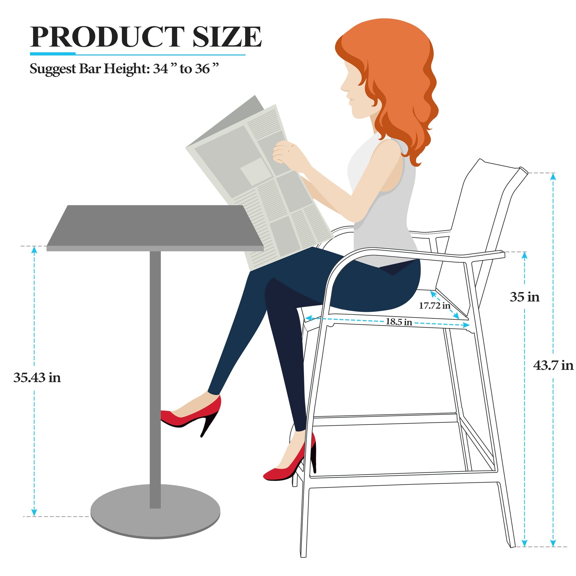 Crestlive Products CL-ST001WGB Patio-Chairs - View #3