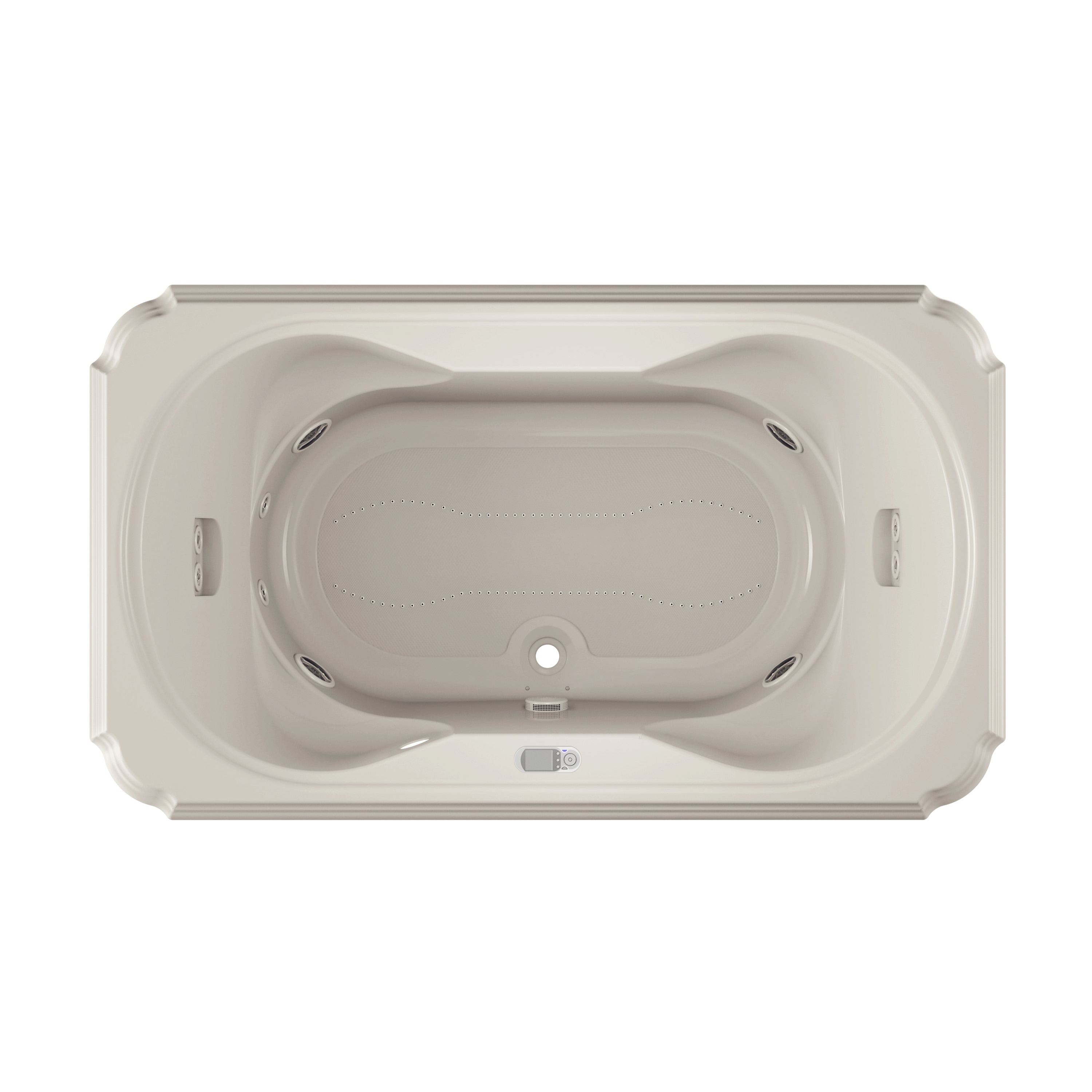 Jacuzzi MS59969 Marineo 42.0-Inches x 72.0-Inches Oyster Acrylic Rectangular Drop-in Whirlpool and air bath combination tub ( Center Drain )