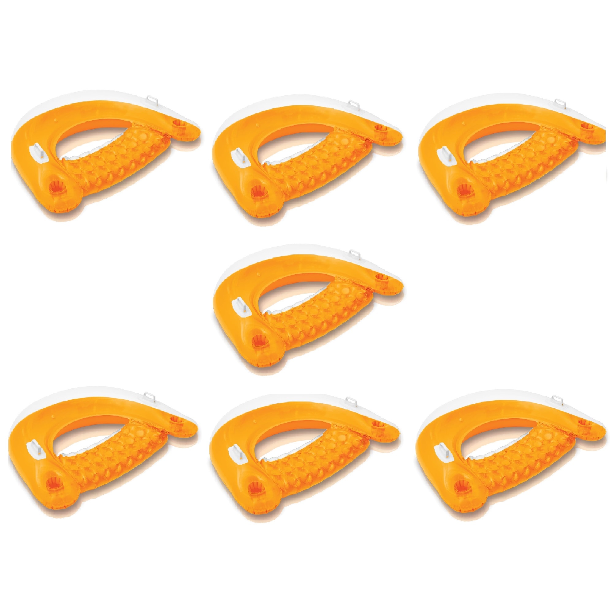 Intex 175783 60-in x 39-in 1 -Seat Multicolor Inflatable lounger 7 -Pack