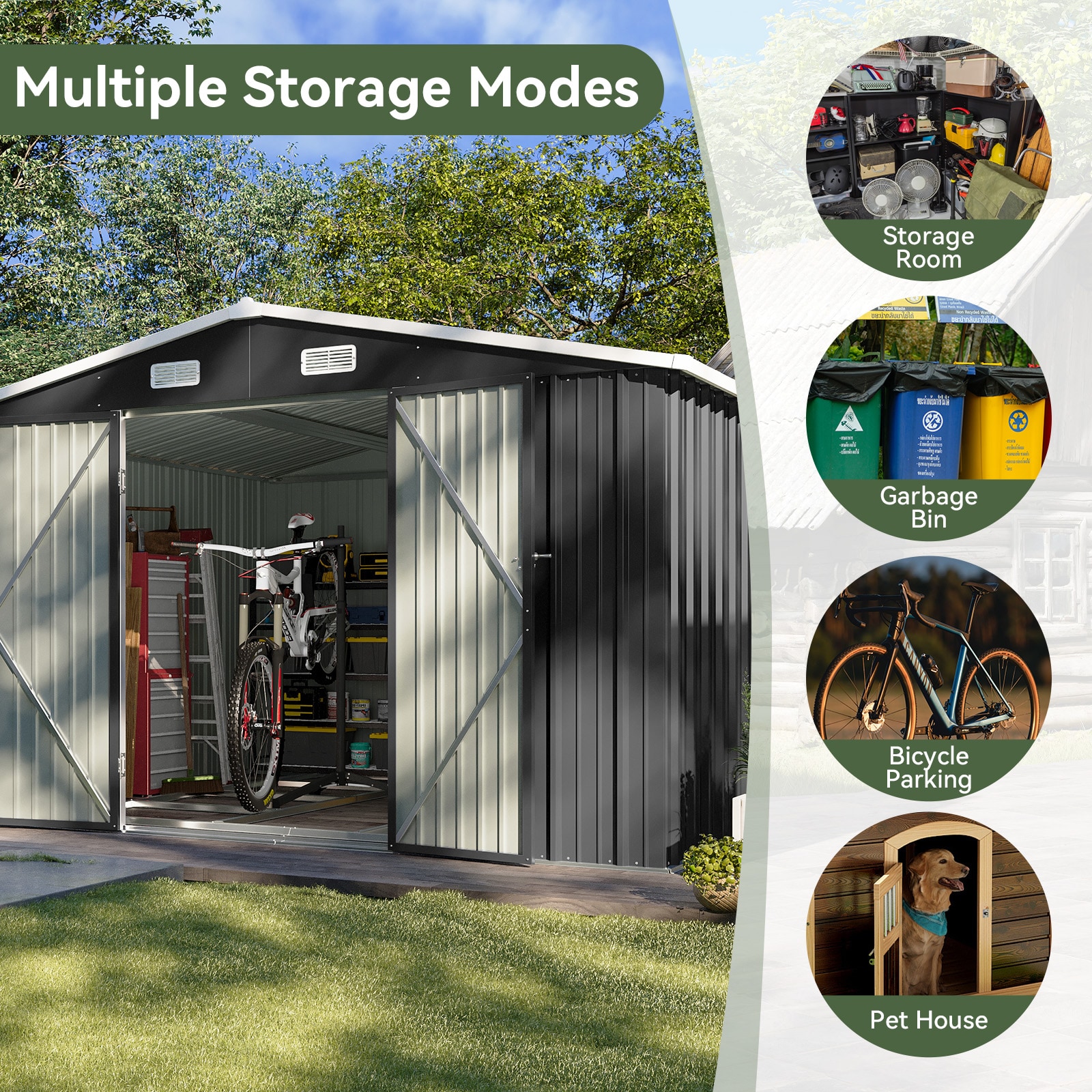 AOXUN AX-42834B Metal-Storage-Buildings-Sheds - View #5