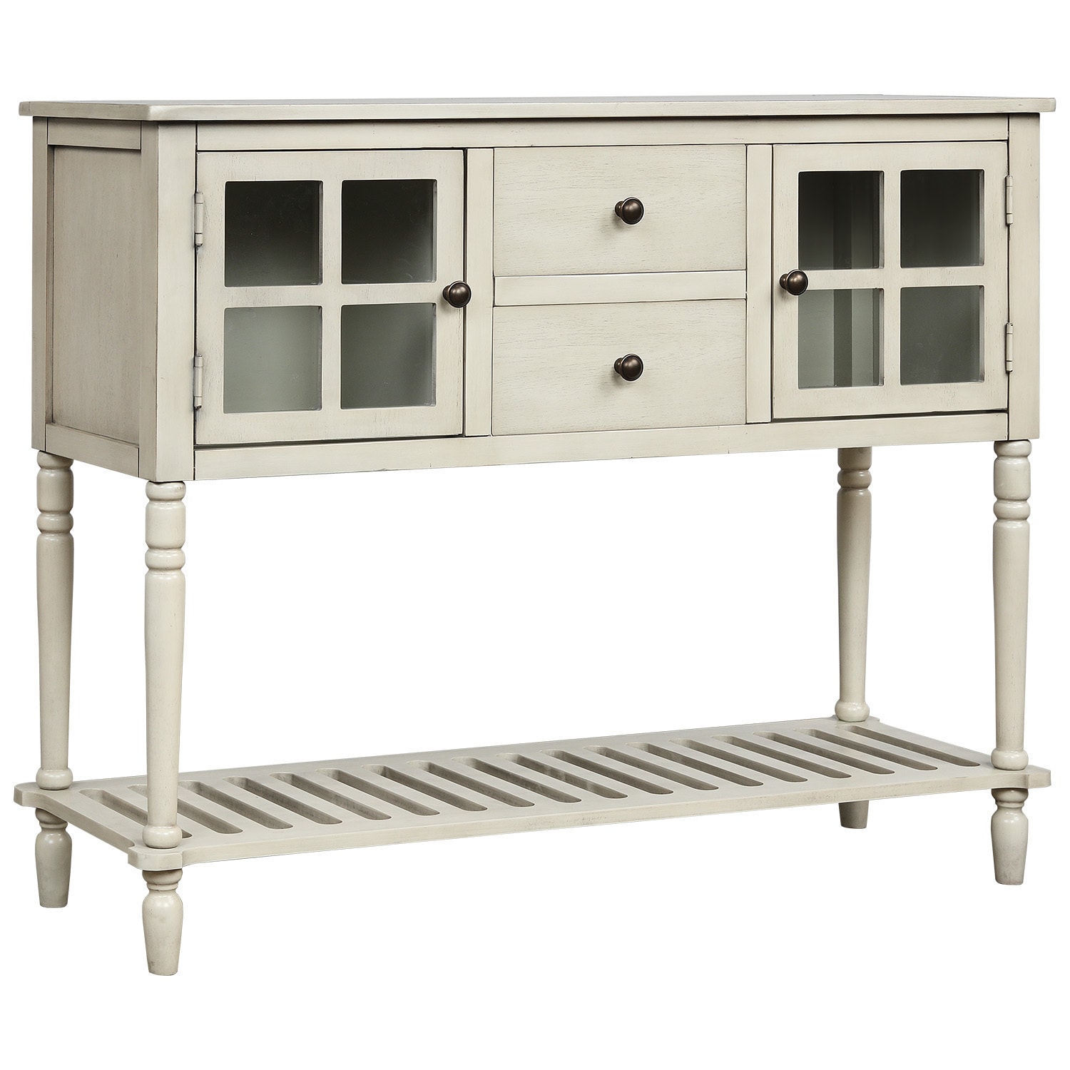 AHIOU HOME Farmhouse Antique Gray Console Table ZAAH-CT193444E at Lowes.com