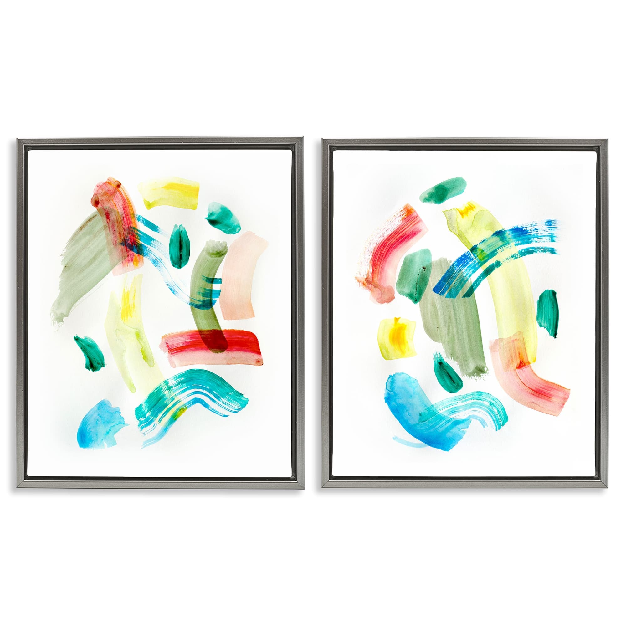 Stupell Industries B2-887-FFL-2PC-16X20 Macarana Abstract Hues 2pc Floating Frame Set design by Gemma Bardot