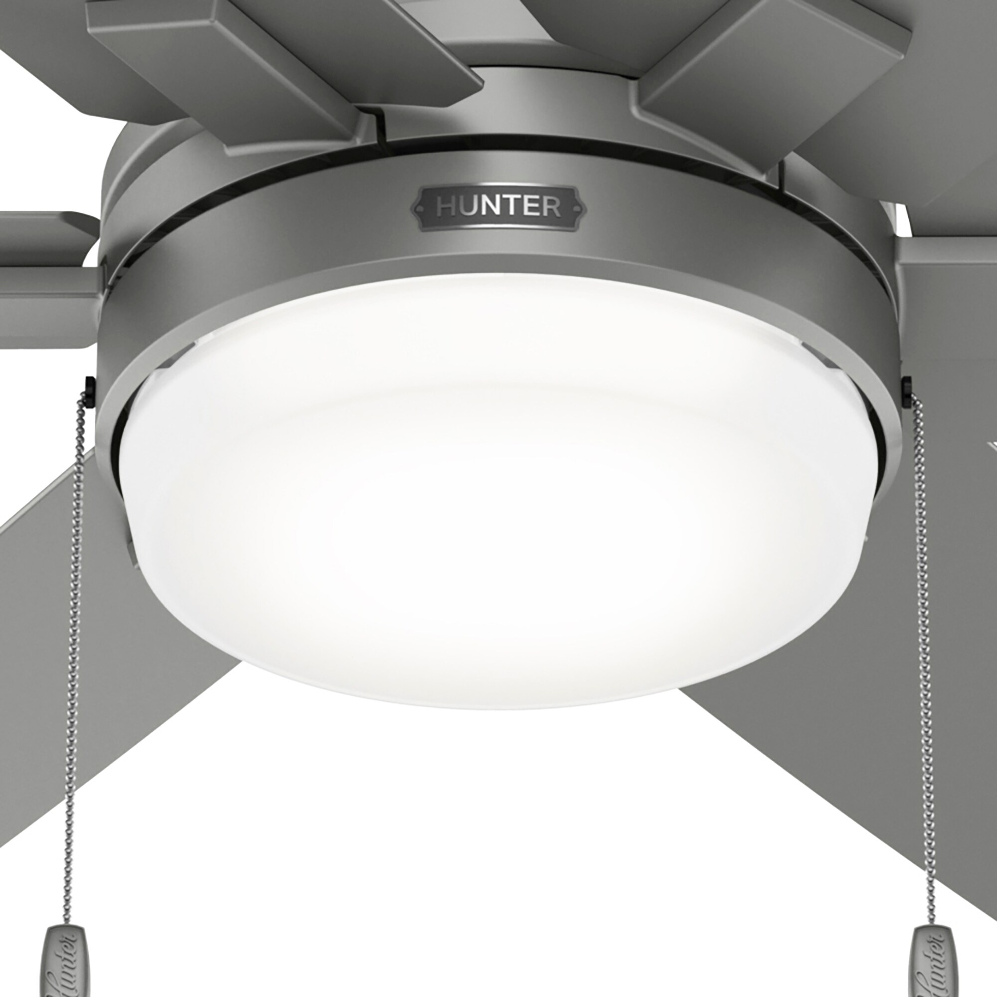 Hunter Toledo Easy Install 52in Matte Silver LED Indoor Ceiling Fan