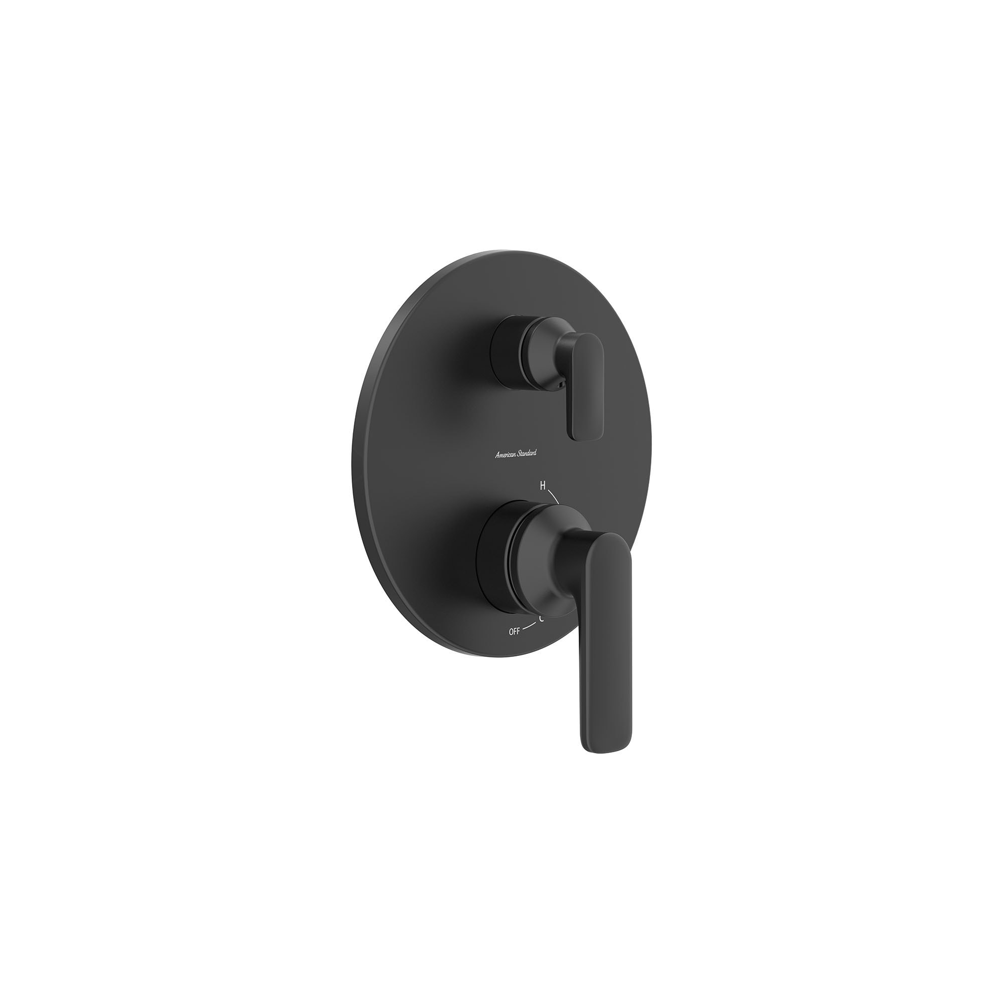 American Standard TU061740.243 Aspirations MATTE BLACK 7.875-in Universal Bathtub/Shower Pressure balance trim 7.875-in -ID