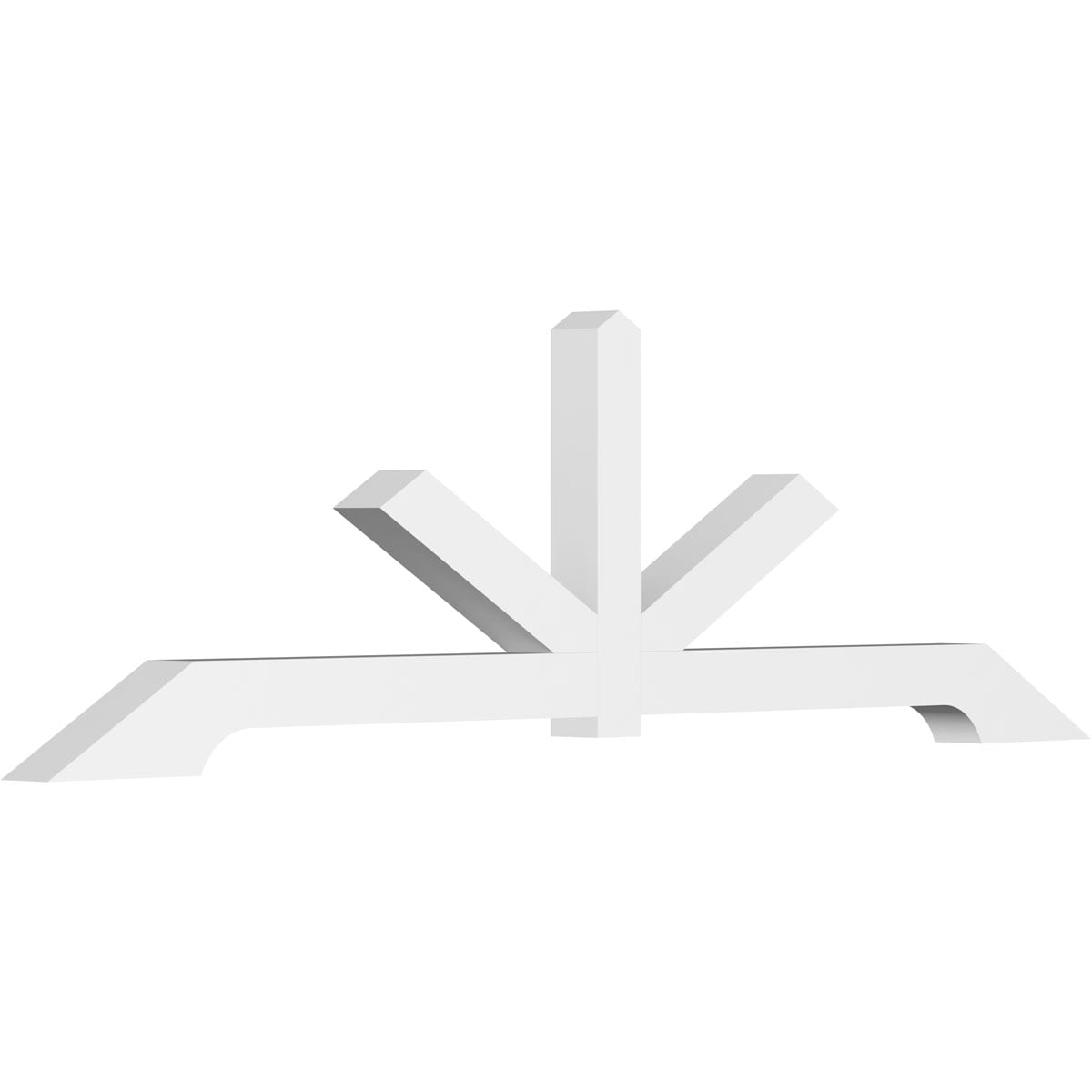 Ekena Millwork GBP096X28X0404VAN00 Vanguard White PVC Gable bracket