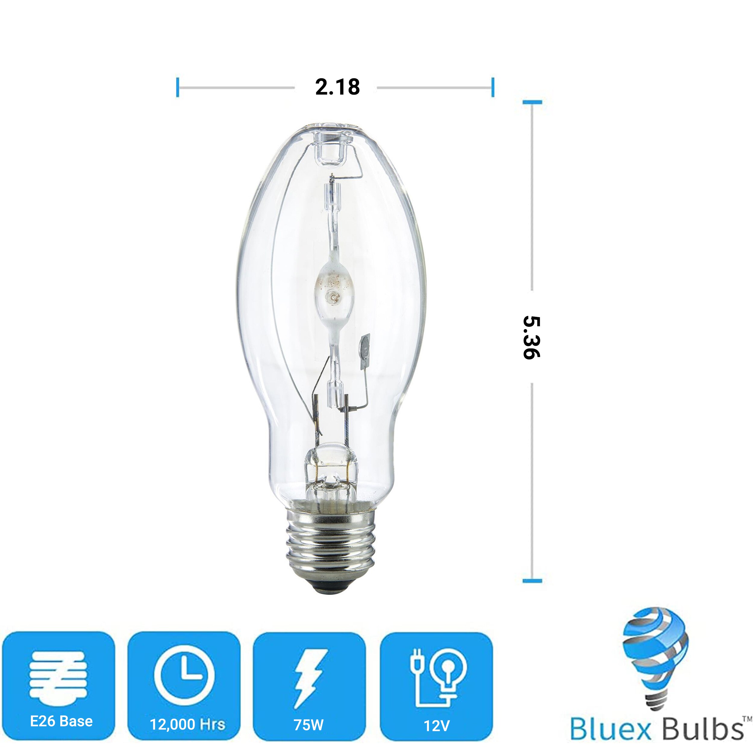 Bluex Bulbs BlueX MH 70-Watt EQ ED17 Cool White E26 Dimmable Metal ...