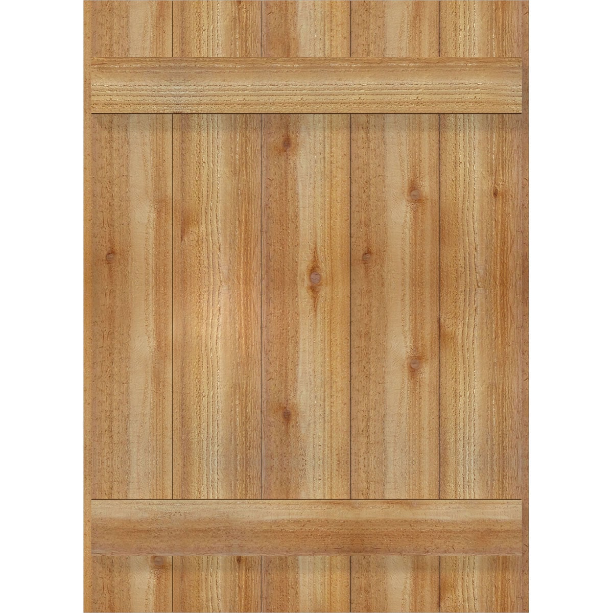 Ekena Millwork RBJ06S26X037RWR 26.875-in W x 37-in H Unfinished Paintable/Stainable Board and batten Wood Exterior Shutters ( 2 -Pack )