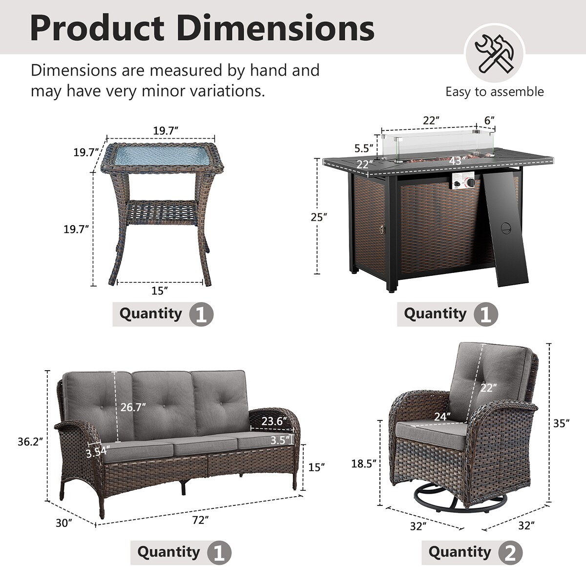 Rilyson FS114085002-3 Patio-Conversation-Sets - View #4
