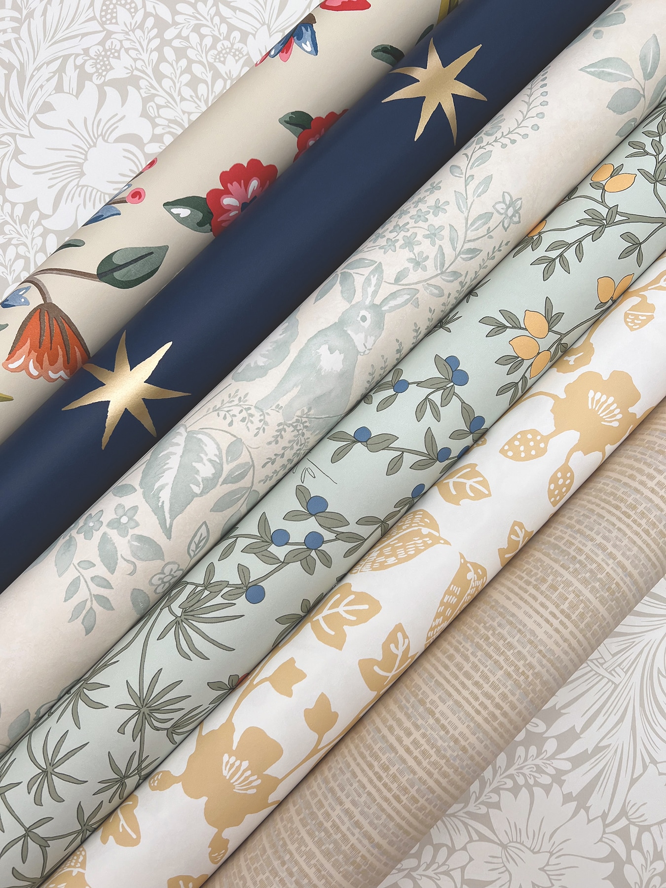 Ochre Yellow Damask Self-Adhesive Peel and Stick Wallpaper