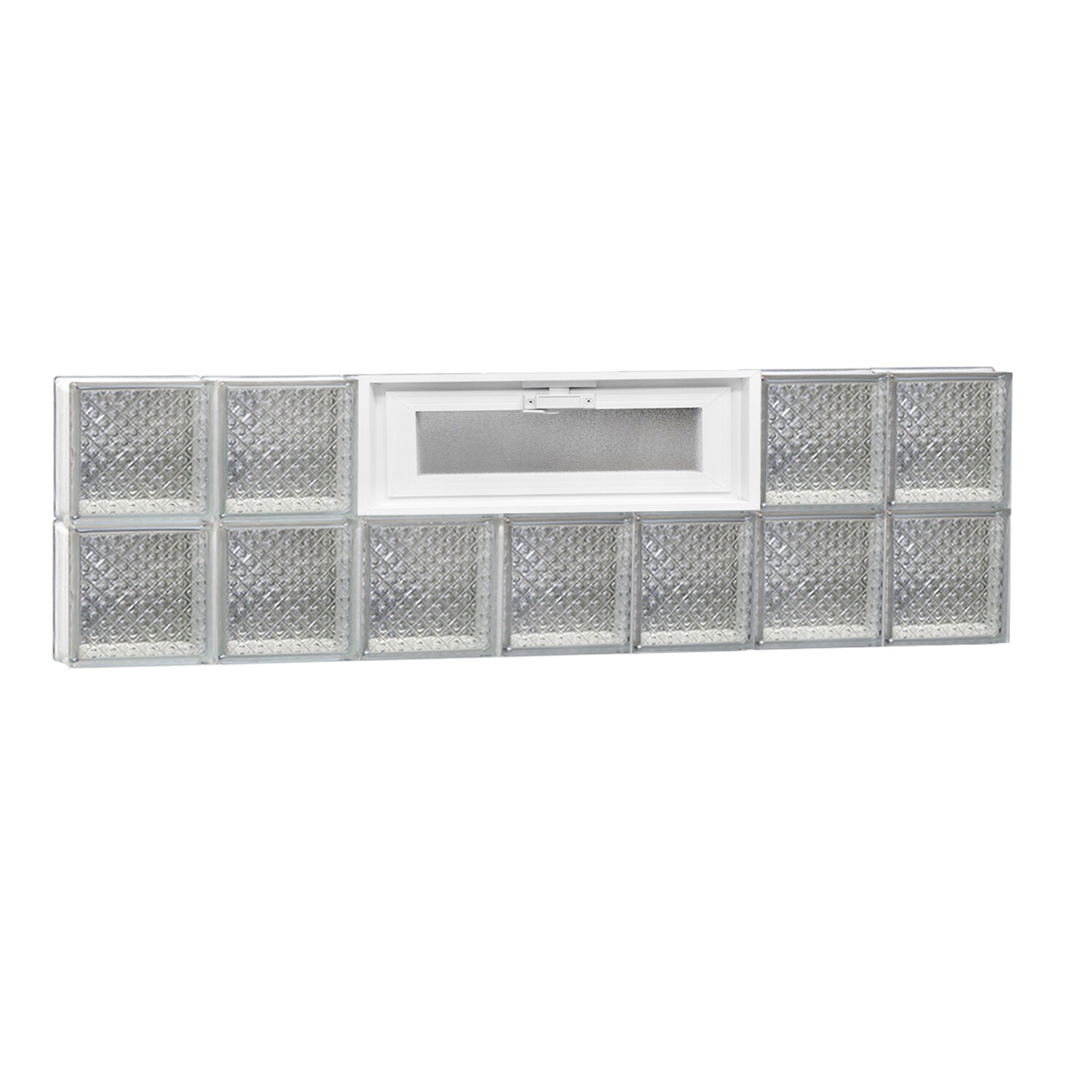 REDI2SET V4212DP Diamond Glass 40-1/4-in x 11-1/2-in Frameless Replacement Vented Glass Block Window
