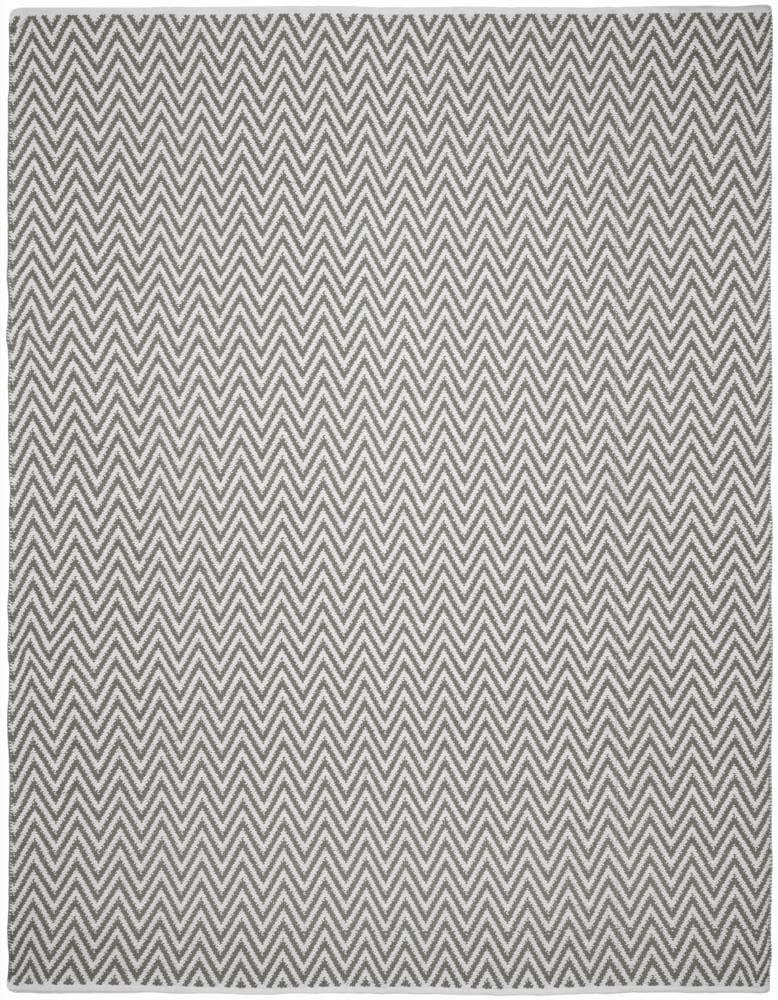 Safavieh MTK812A-8 Montauk Caswell 8 x 10 (ft) Cotton Gray/Ivory Rectangular Indoor Chevron Coastal Area rug