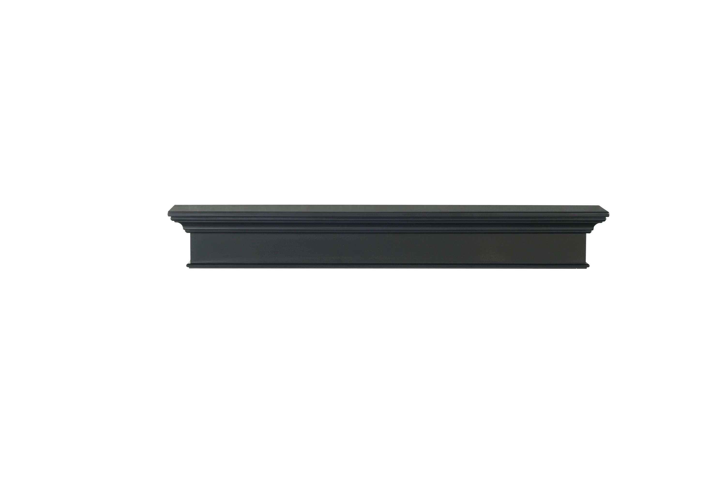 Pearl Mantels 60-in W x 8-in H x 9-in D Precision Black Hollow Mdf Traditional Fireplace Mantel SSUP60610BL Sansujyuku sansujyuku.com