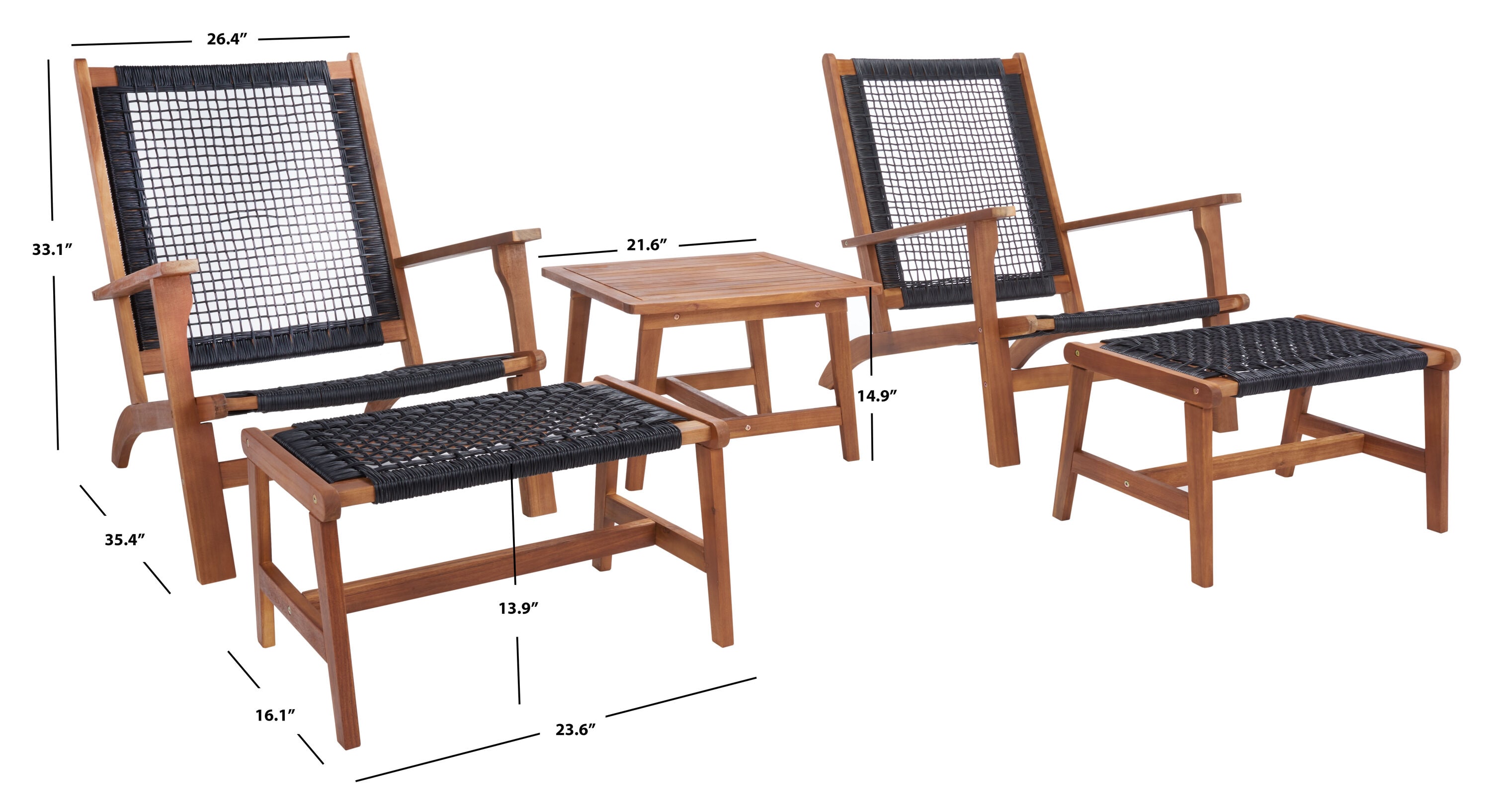 Safavieh PAT7076E Patio-Conversation-Sets - View #13