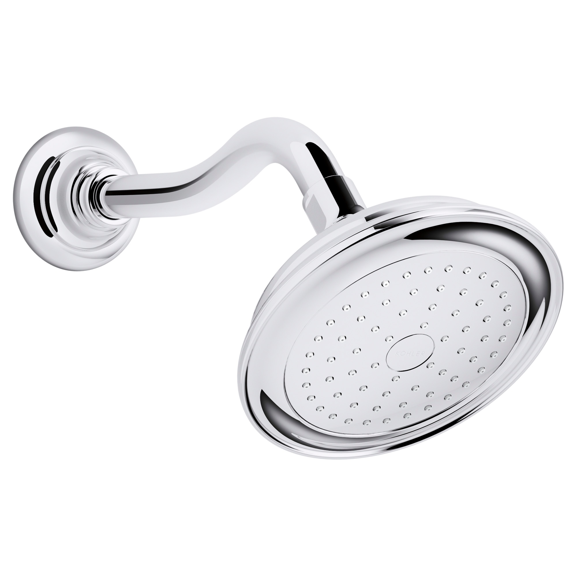 Polished Chrome Wall Mounted Handheld Shower Head