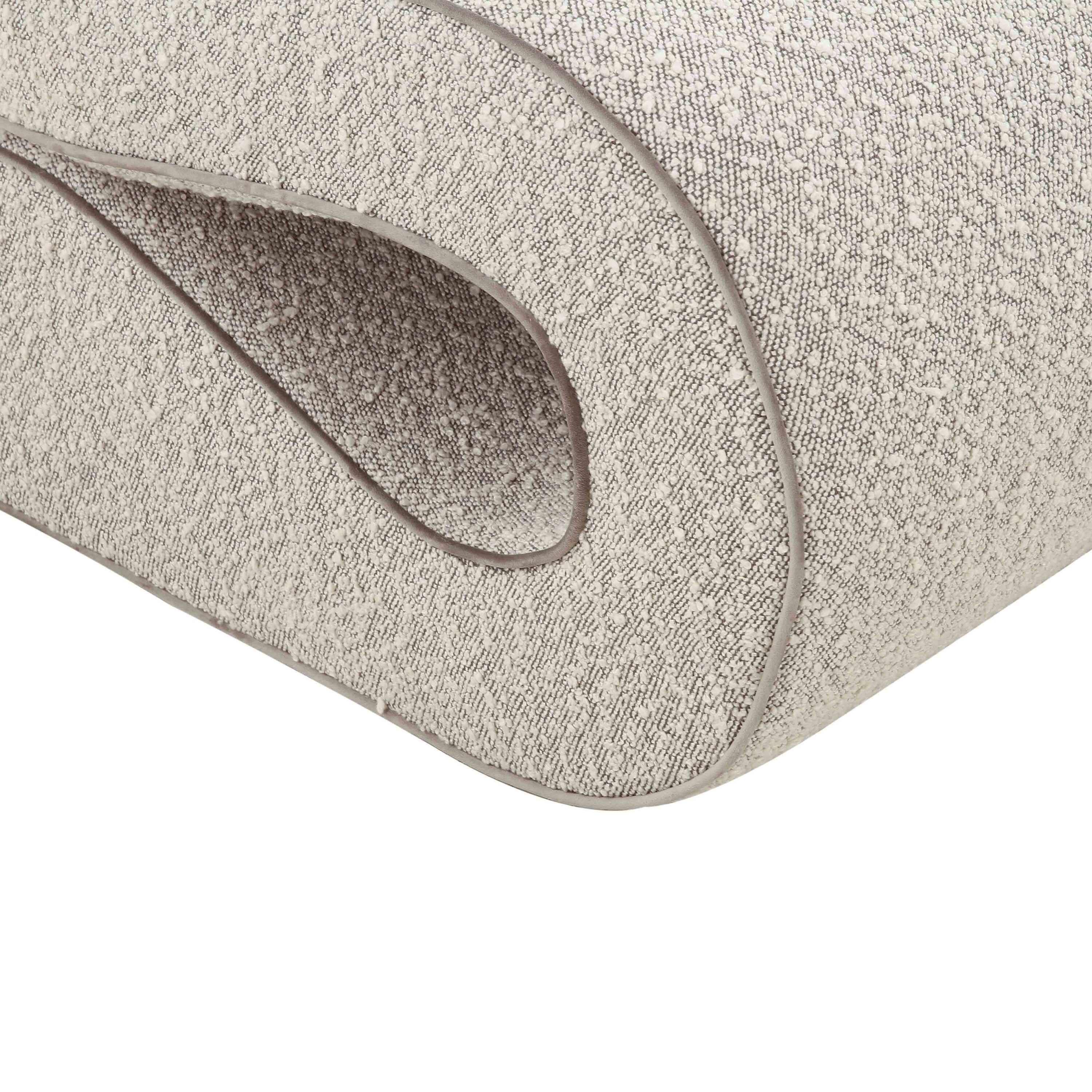 Gray Velvet and Boucle Handcrafted Wiggle Accent Chair