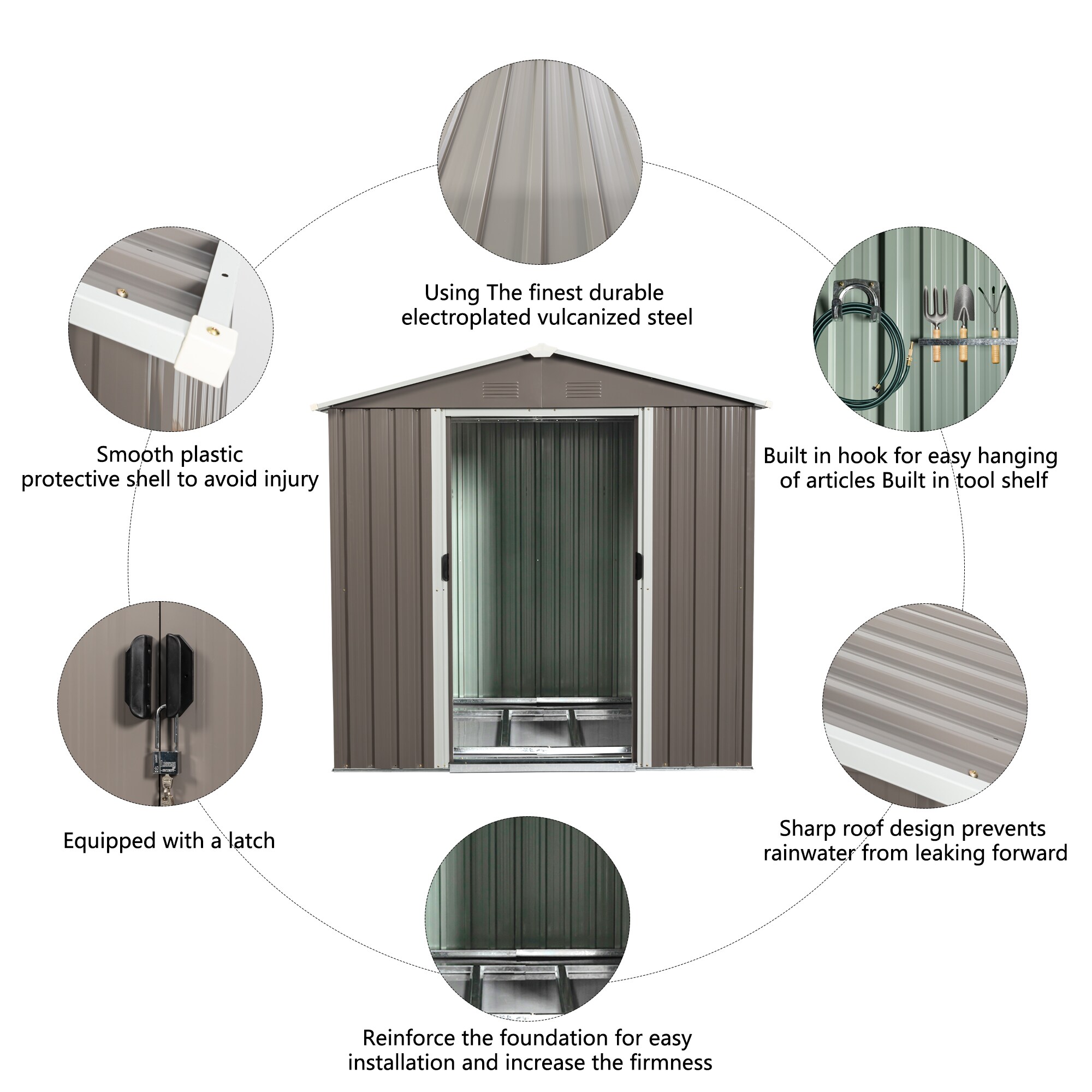 Xspracer ML-OS722 Metal-Storage-Buildings-Sheds - View #4