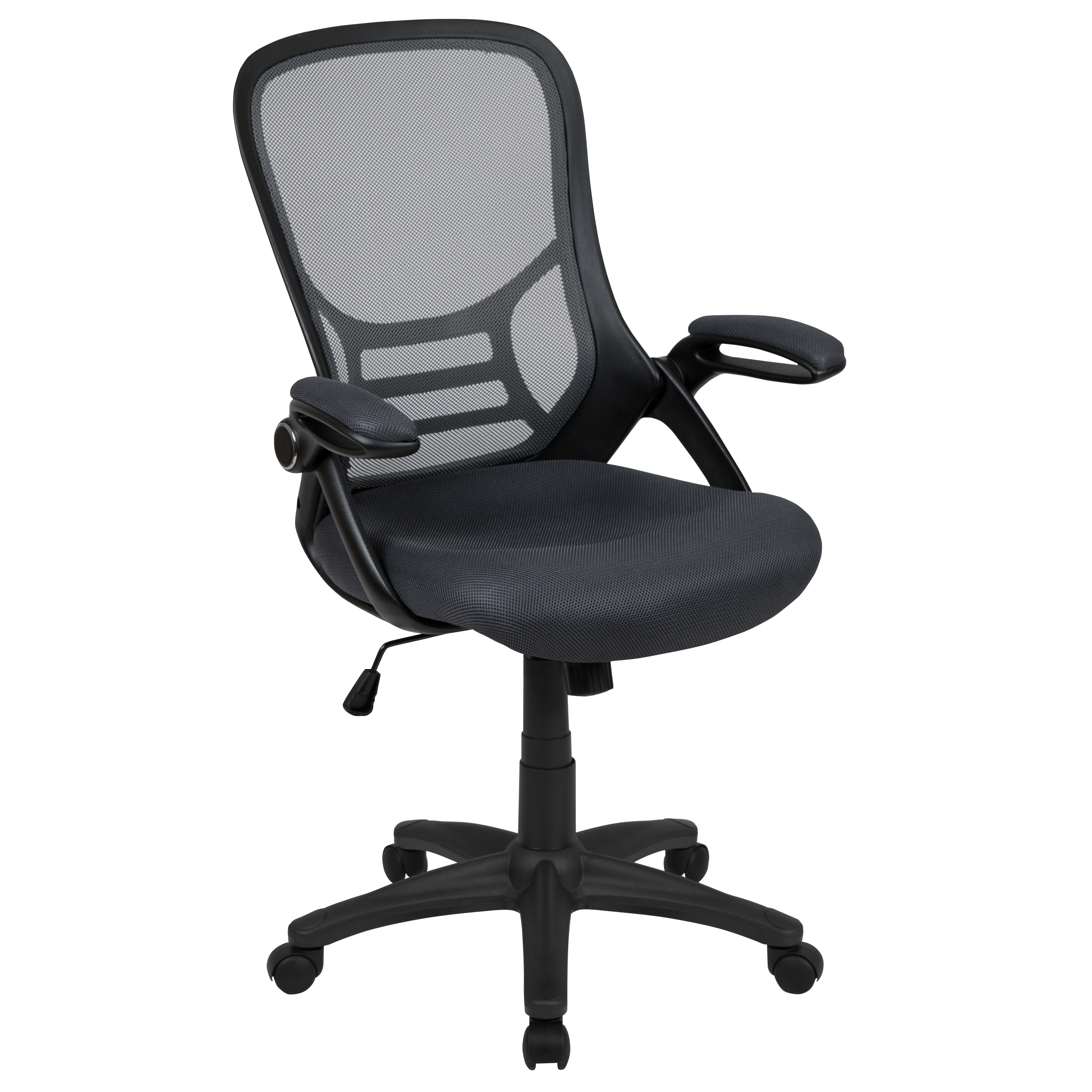 Flash Furniture 889142568469 Porter Dark Gray Contemporary Adjustable Height Swivel Mesh Executive Chair