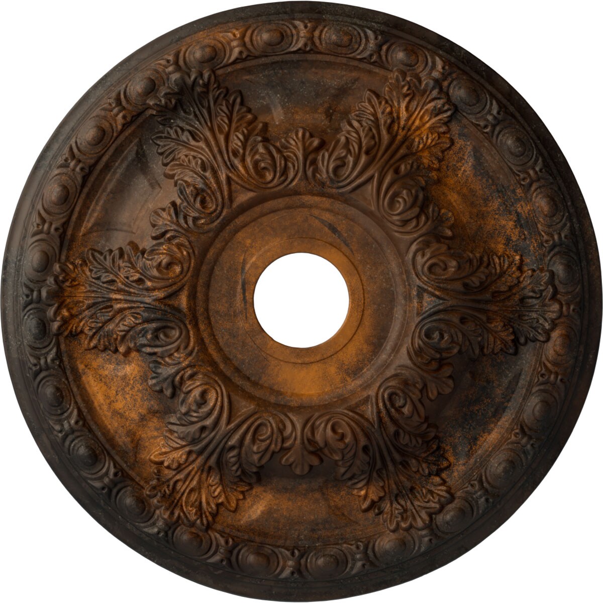 Ekena Millwork CM23GARUS Granada 23.375-in W x 23.375-in L Painted Rust Polyurethane Whole Ceiling Medallion