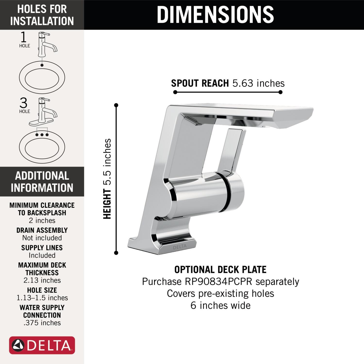Delta 599-PR-LPU-DST Lavatory-Faucets - View #3