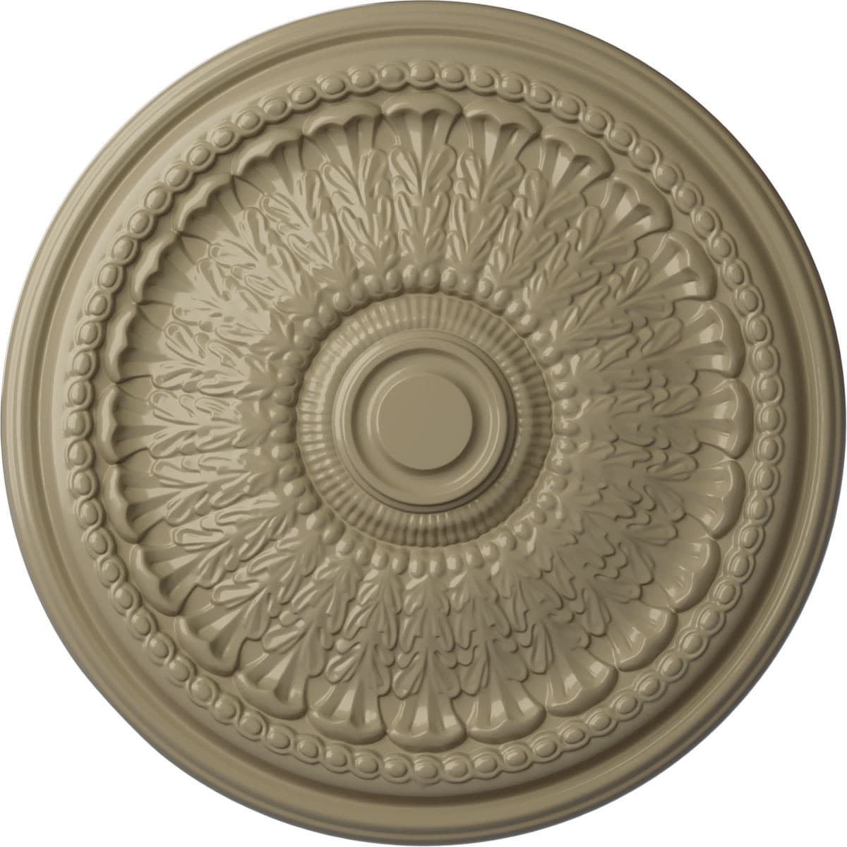 Ekena Millwork CM27BRGDF Brunswick 27-in W x 27-in L Painted Gobi Desert Polyurethane Whole Ceiling Medallion