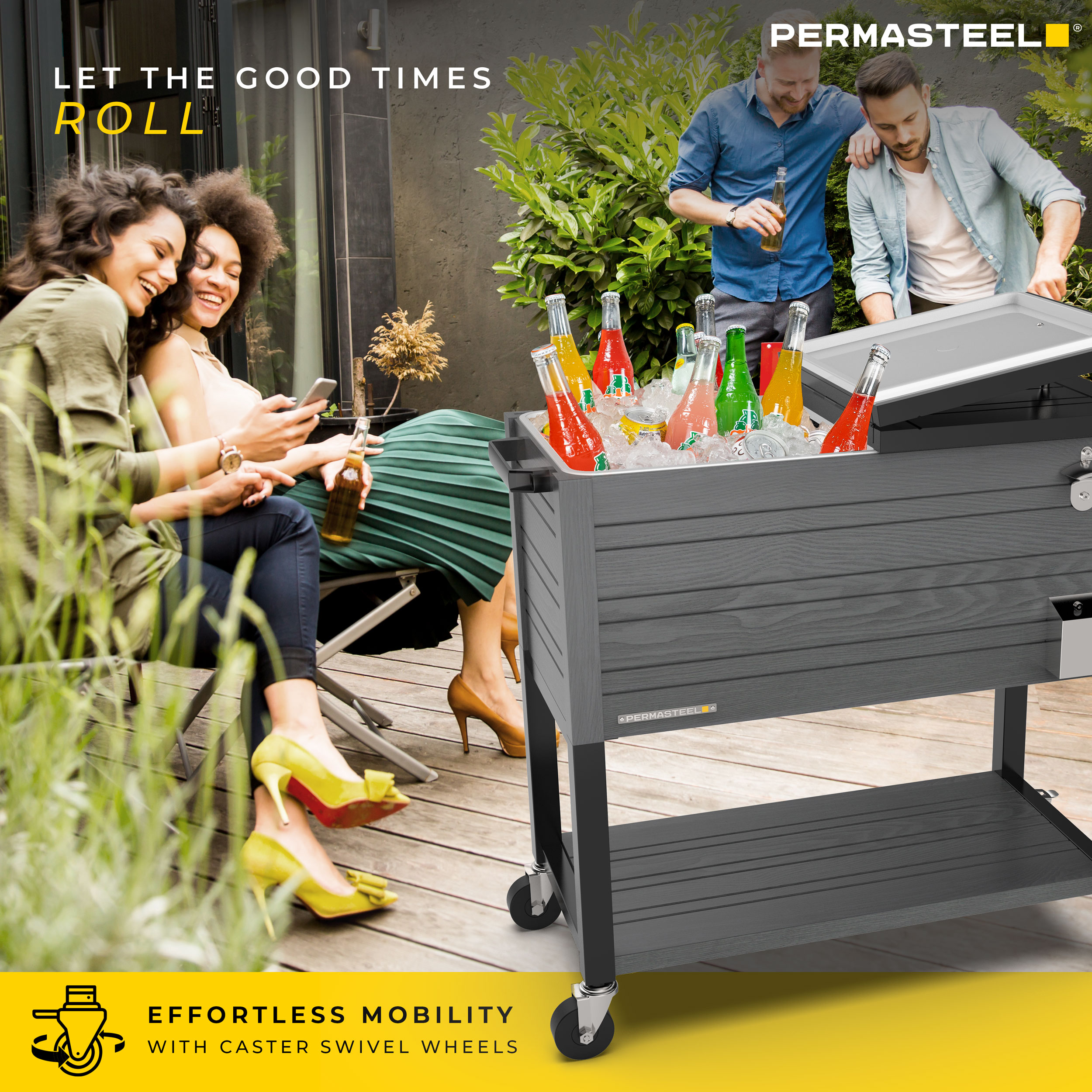 Permasteel PS-205-80QT-GY Beverage-Coolers - View #2