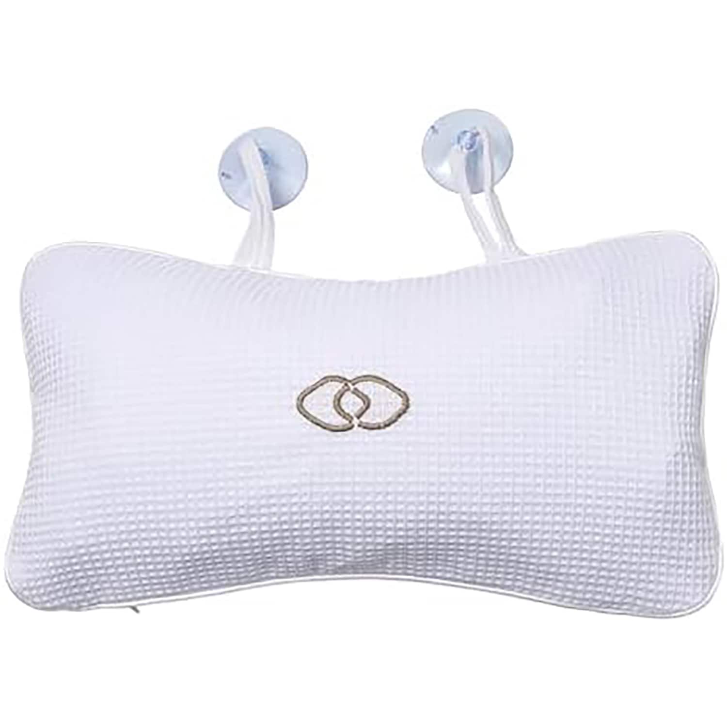 Etokfoks  inflatable bathtub pillow cushion anti slip spa head neck back shoulders rest soft mesh texture with strong suction cups quick