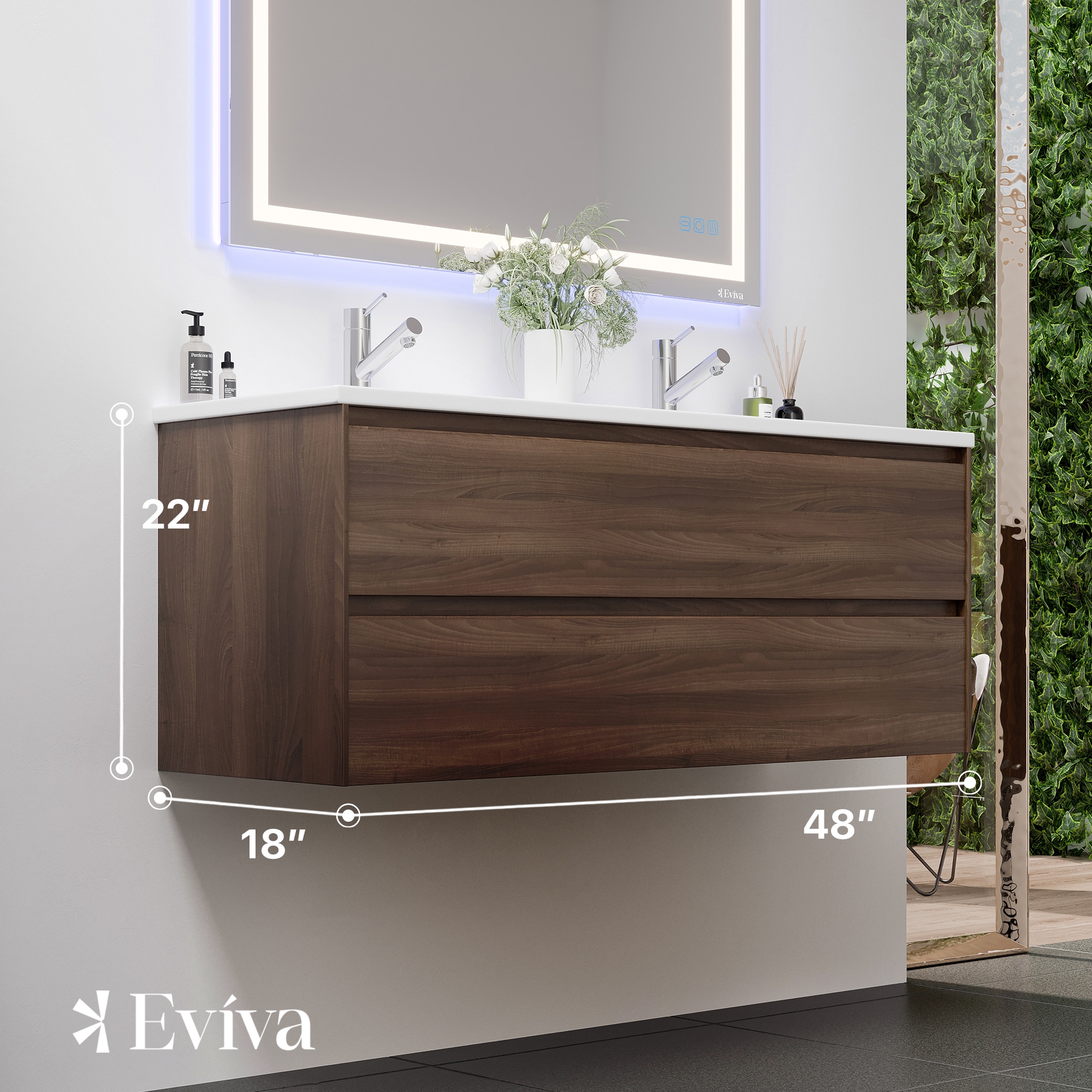 Eviva EVVN548-48WN Bath-Vanity-Combo - View #2
