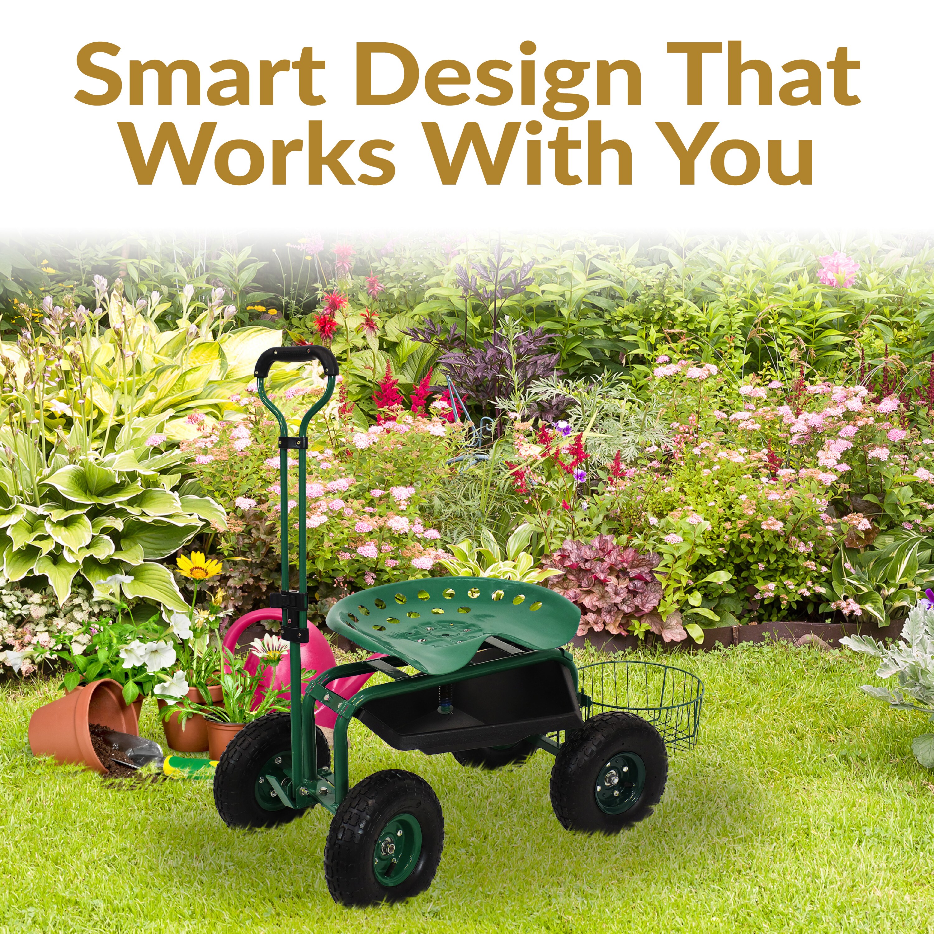 Sunnydaze Decor QH-RCP028-GN Yard-Carts - View #8