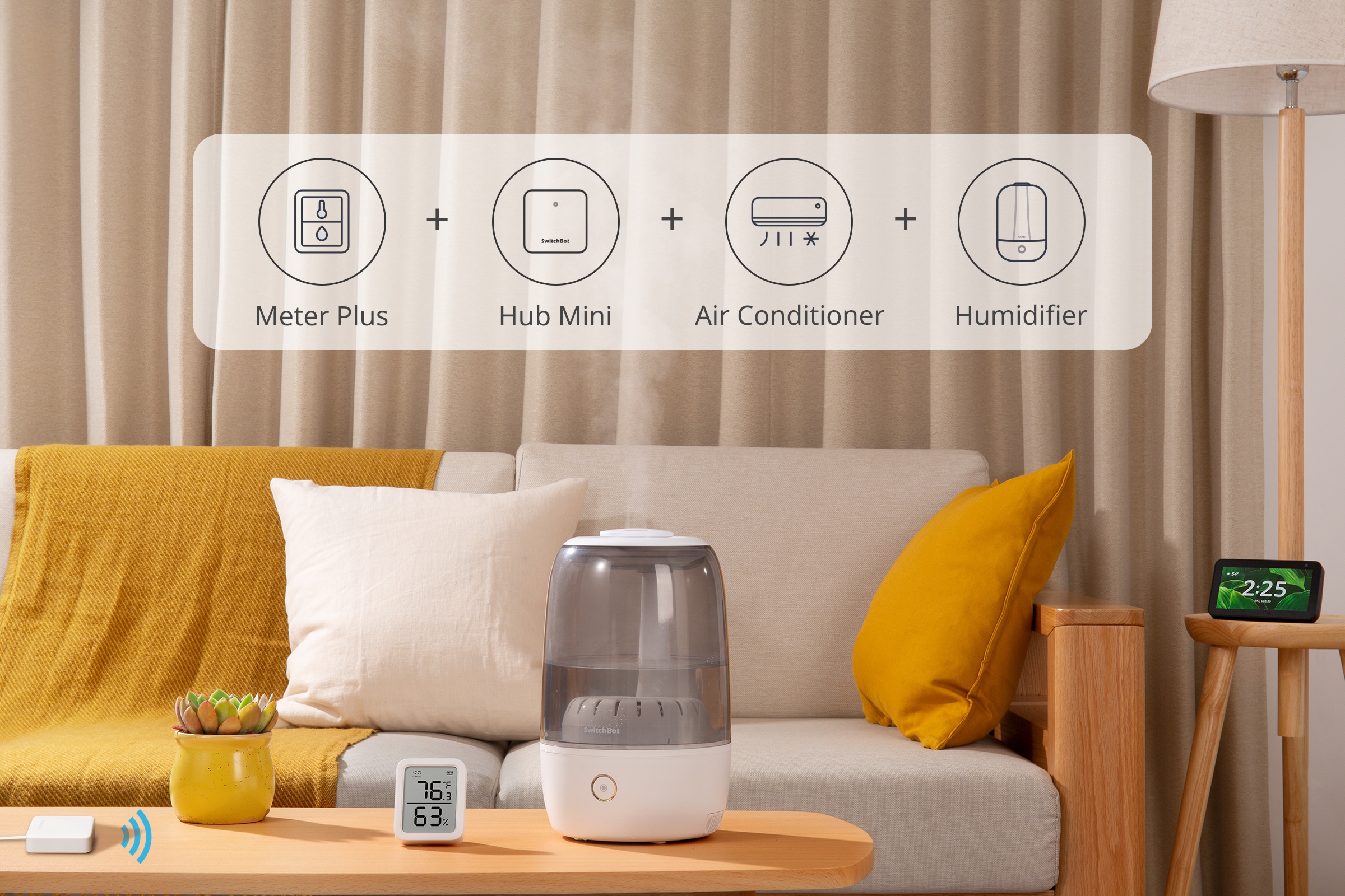SwitchBot Smart Home Combo Pack: Pan Tilt 2K Indoor Camera, Accurate  Thermometer Hygrometer, Hub Min…See more SwitchBot Smart Home Combo Pack:  Pan