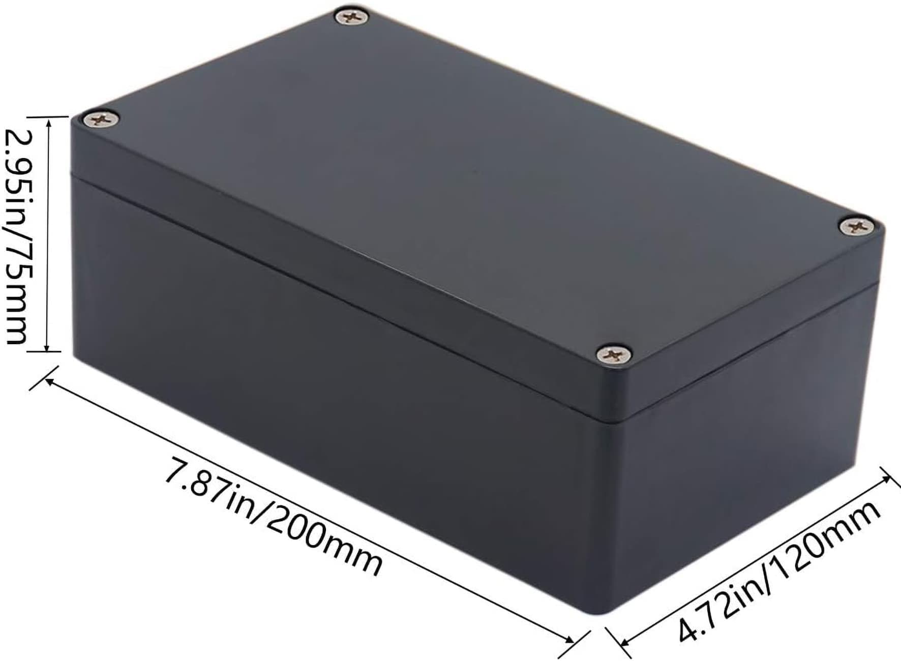 Etokfoks ABS Plastic Black Electrical Project Box IP65 Waterproof