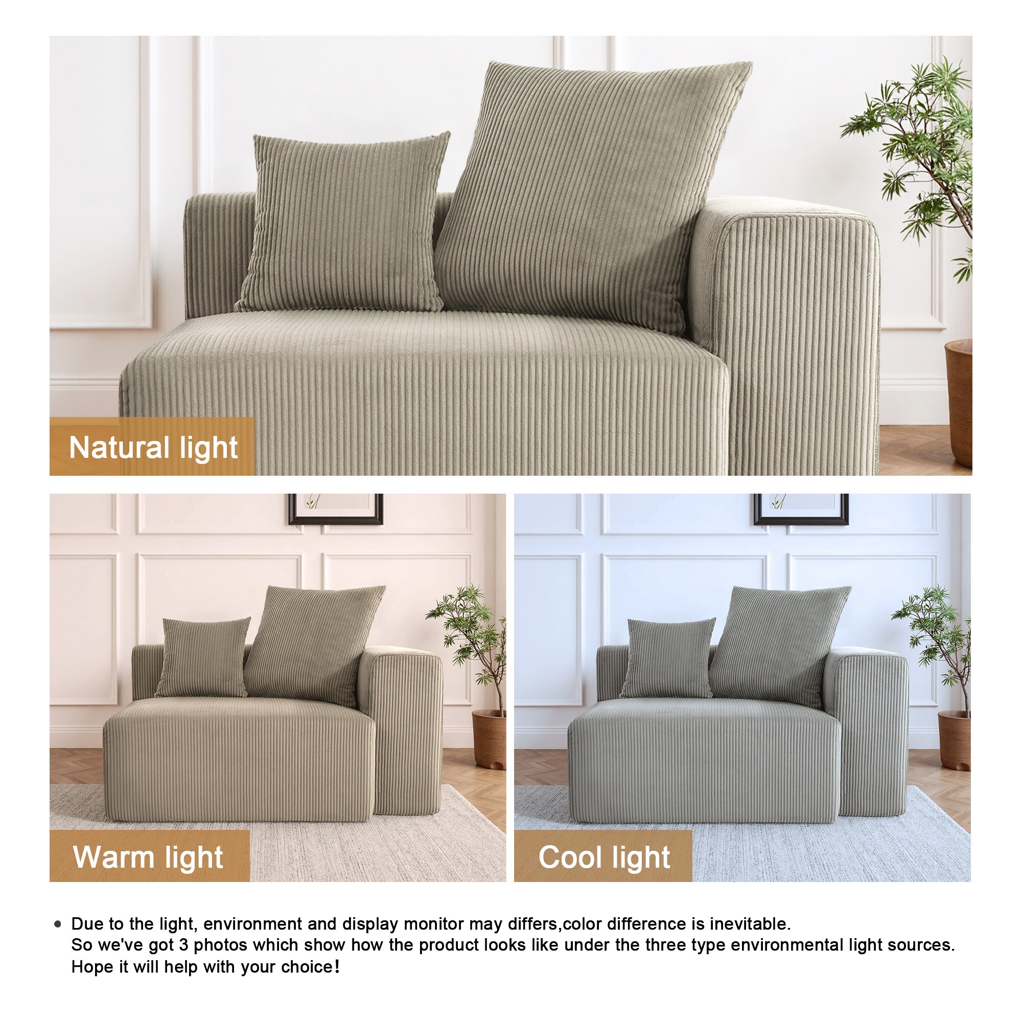 Dreamsidea LS-CS15-BRO-AC-L Sofas-Loveseats - View #4