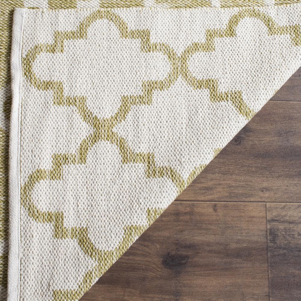 Casual Coastal Montauk 5'x8' Green/Ivory Cotton Area Rug