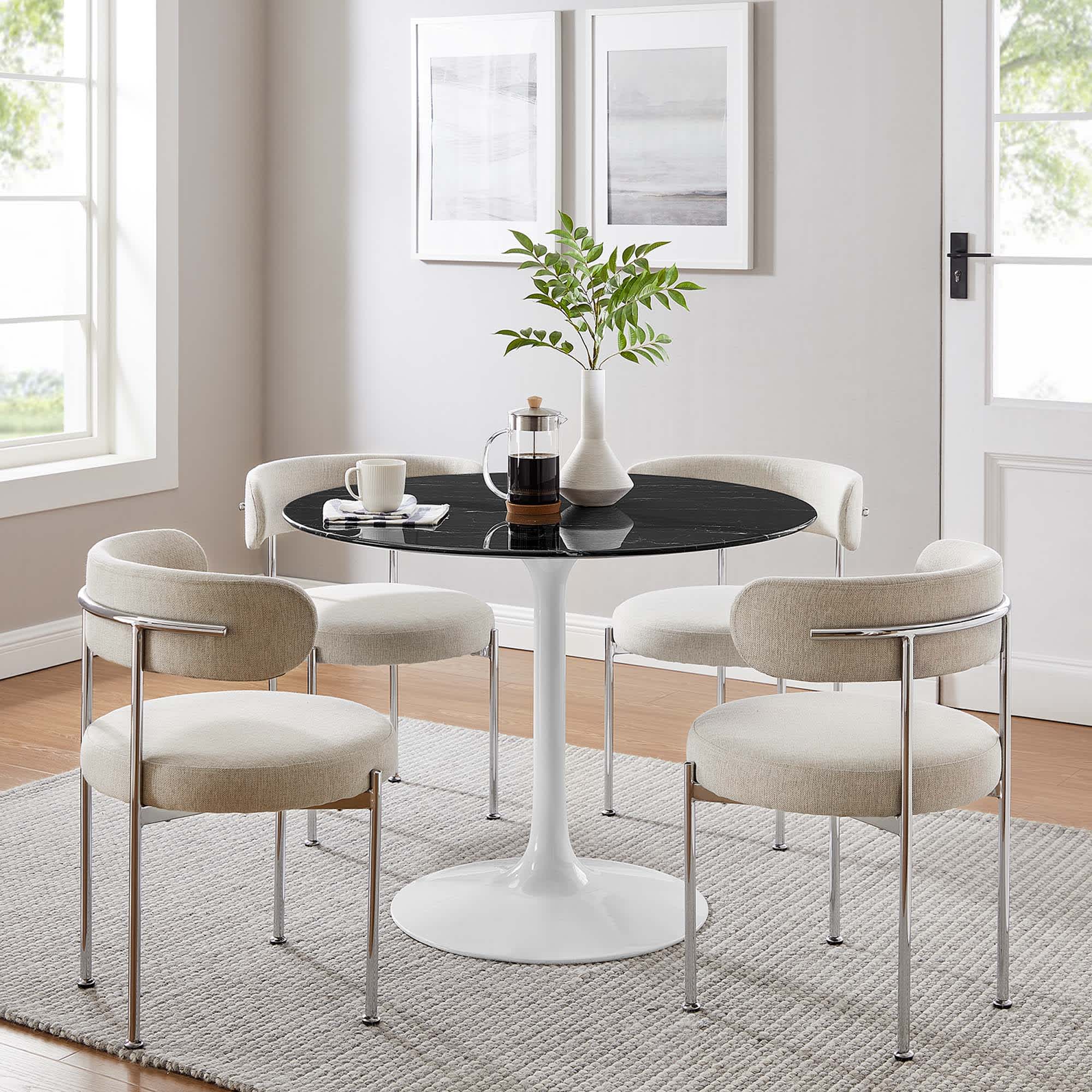 Modway EEI-5181-WHI-BLK Dining-Tables - View #7