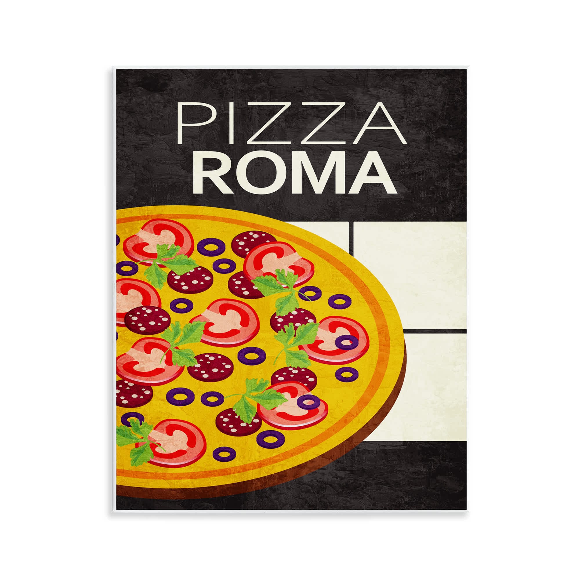 Stupell Industries  Pizza Roma Classic Kitchen Wall Plaque Art By Kim Allen 11 x 14