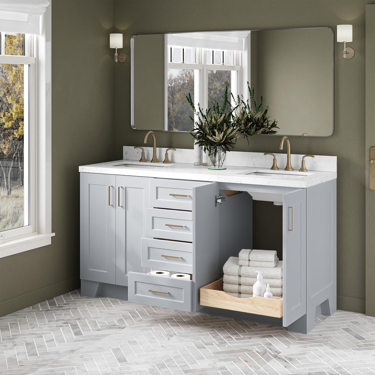ARIEL Q066DCQRVOGRY Bath-Vanity-Combo - View #3