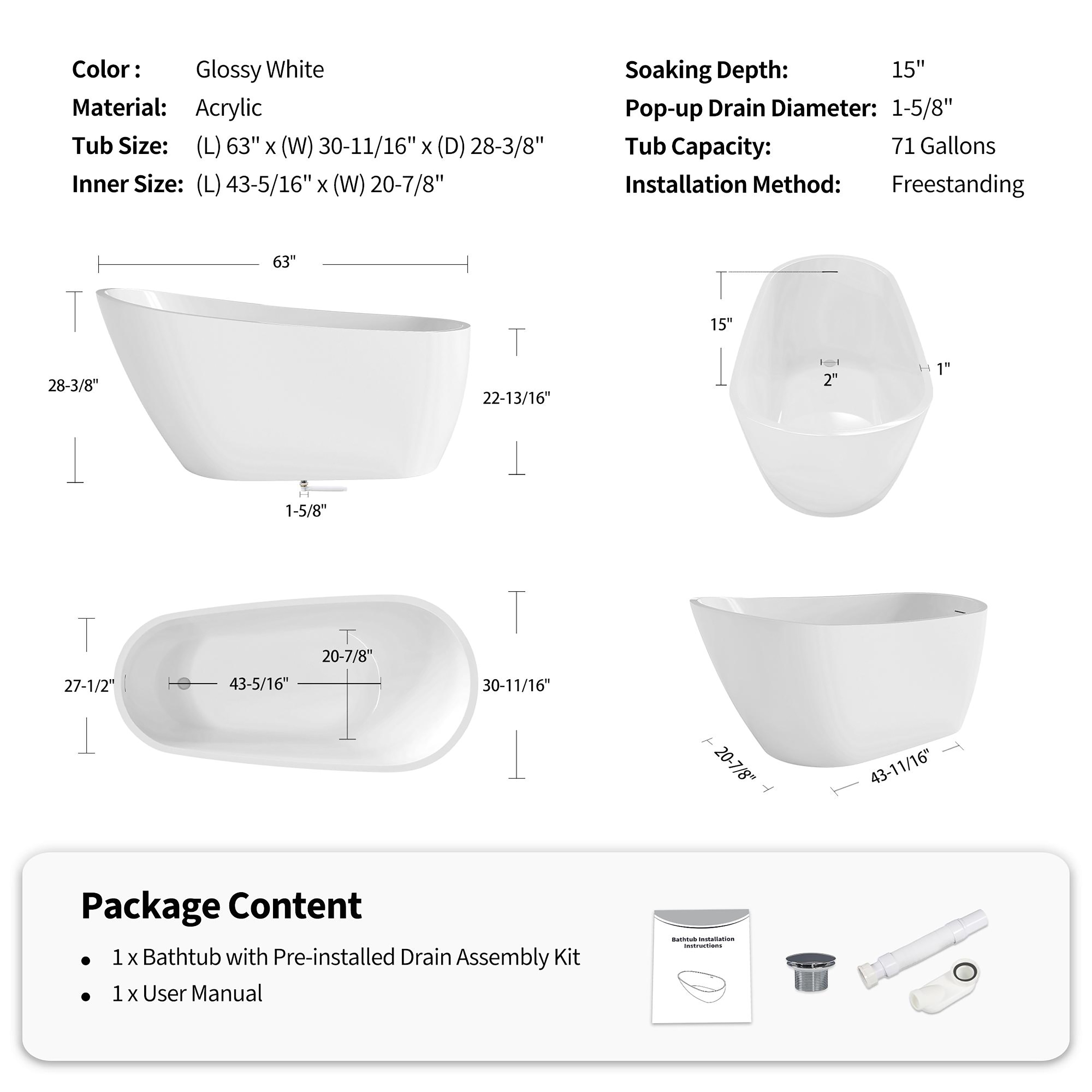CASAINC TC-BT2013 bathtubs - View #5