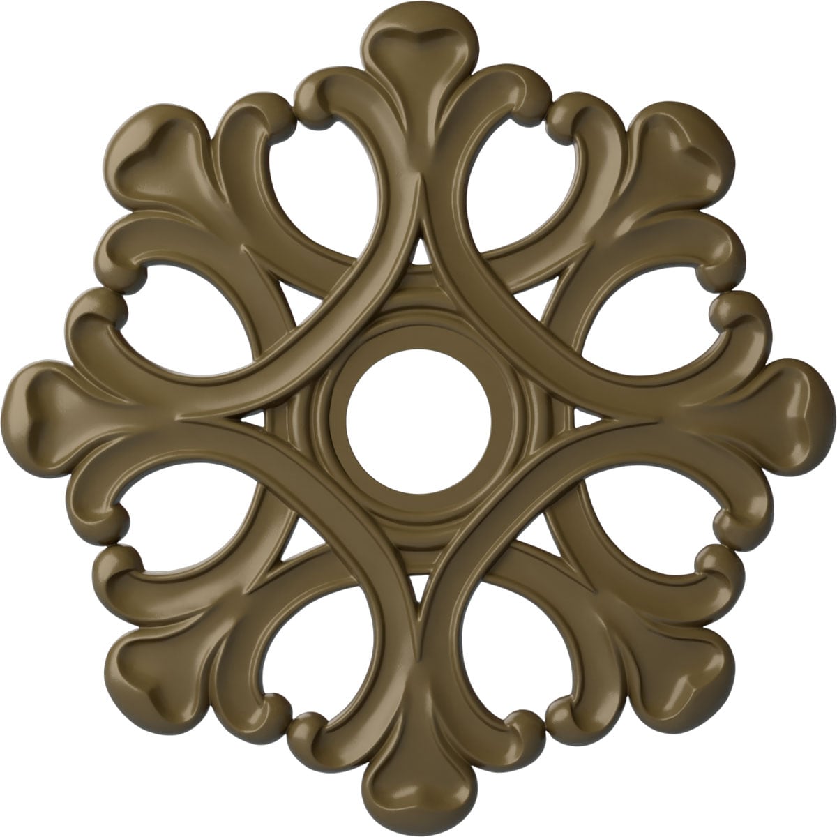 Ekena Millwork CM20ANMMF Angel 20.875-in W x 20.875-in L Painted Mississippi Mud Polyurethane Whole Ceiling Medallion