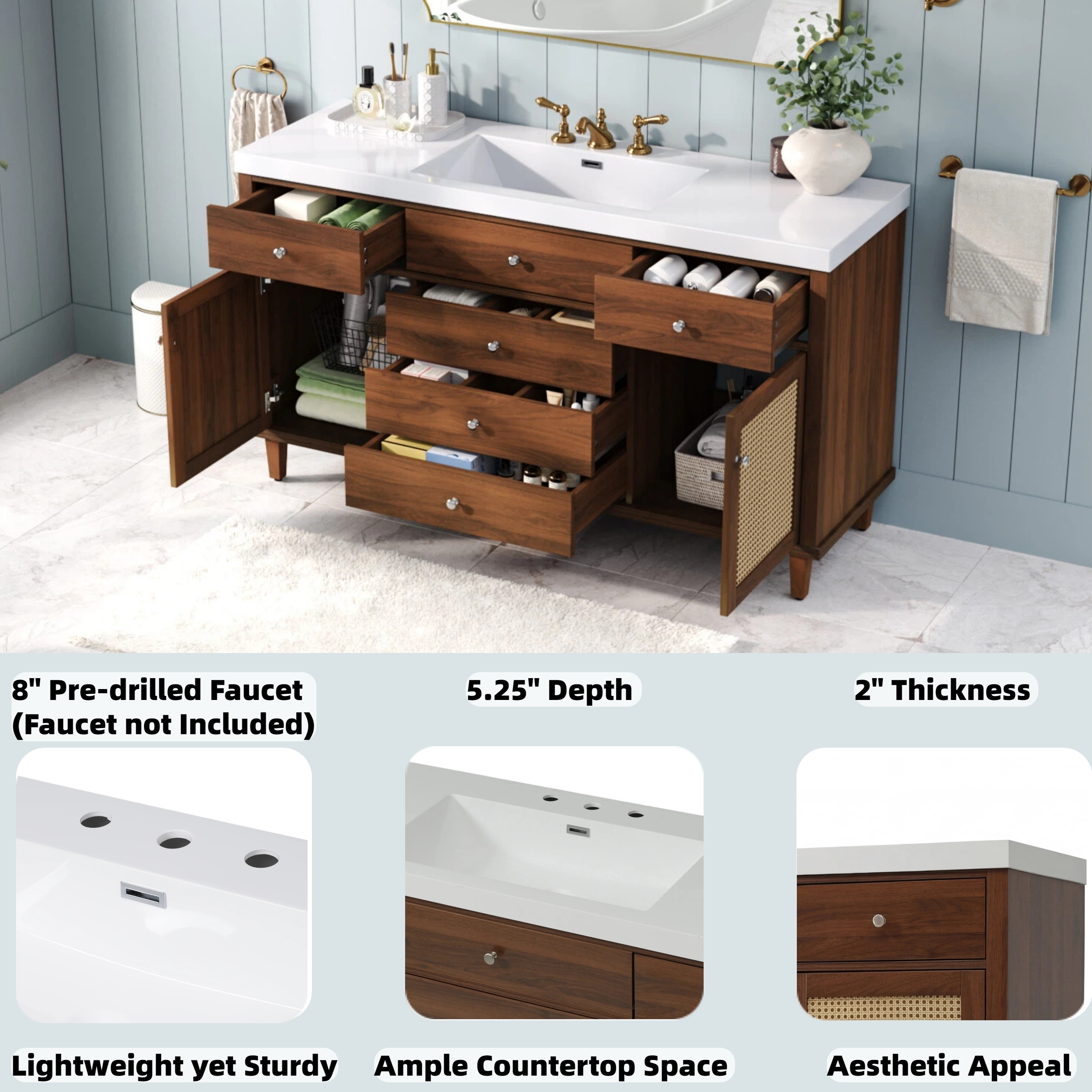 WELLFOR W10-P402483 Bath-Vanity-Combo - View #4