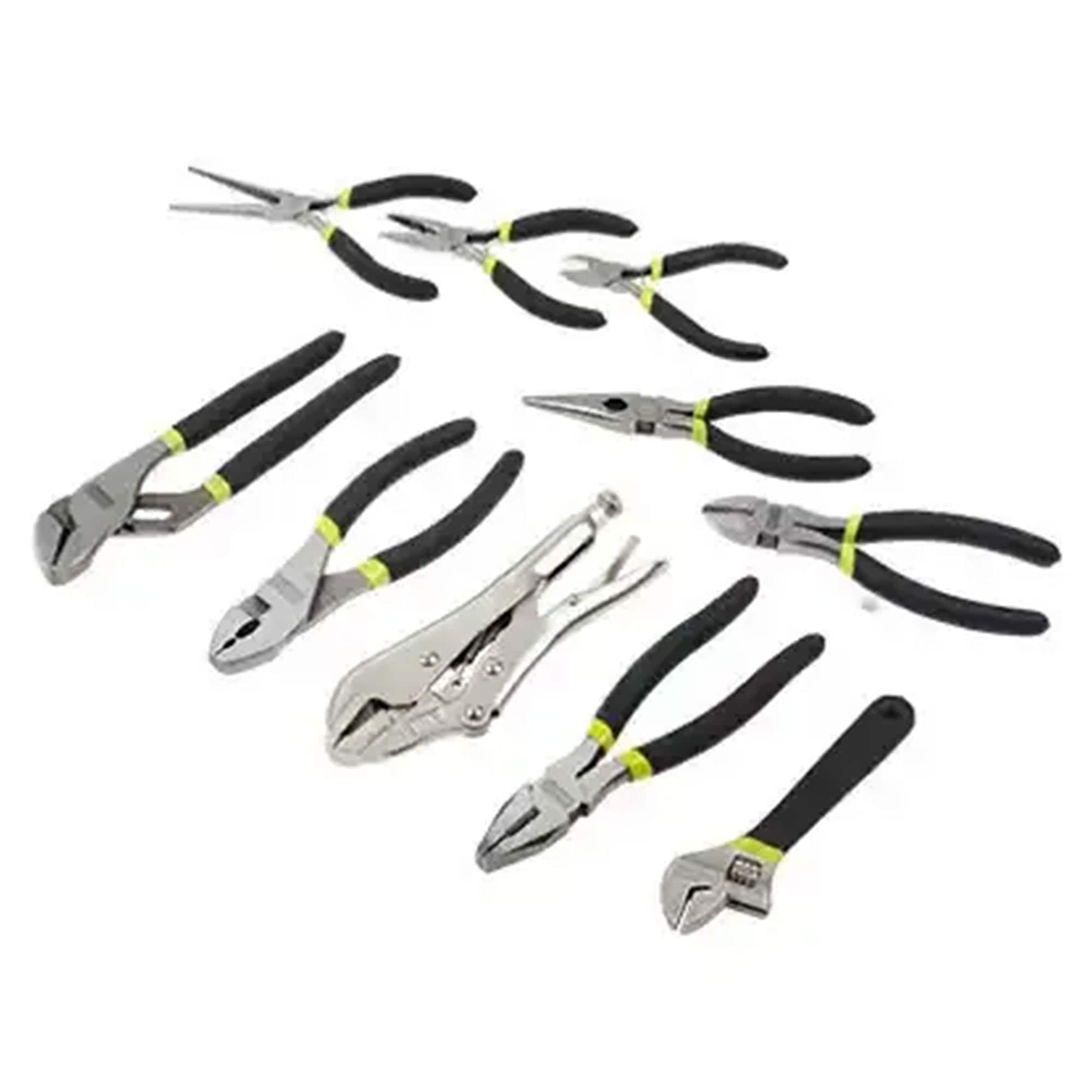 Master Mechanic 326531 10 Piece Carbon Steel Pliers and Wrench Tool Set