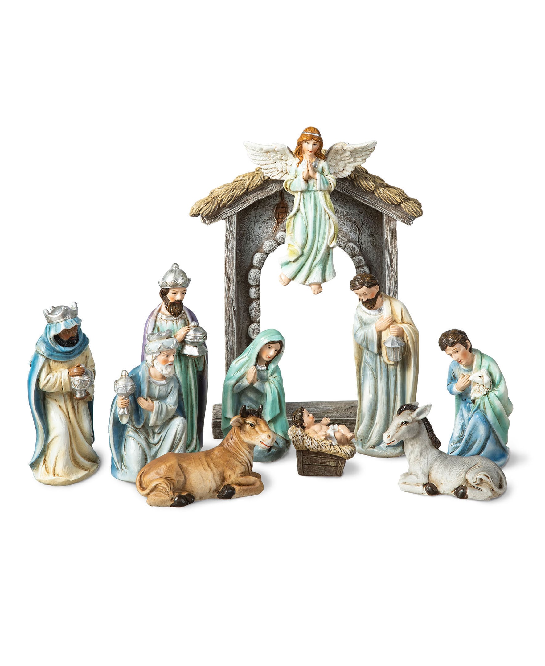 Glitzhome 2030700009 8-Inches Tabletop Decoration Nativity Christmas Decor