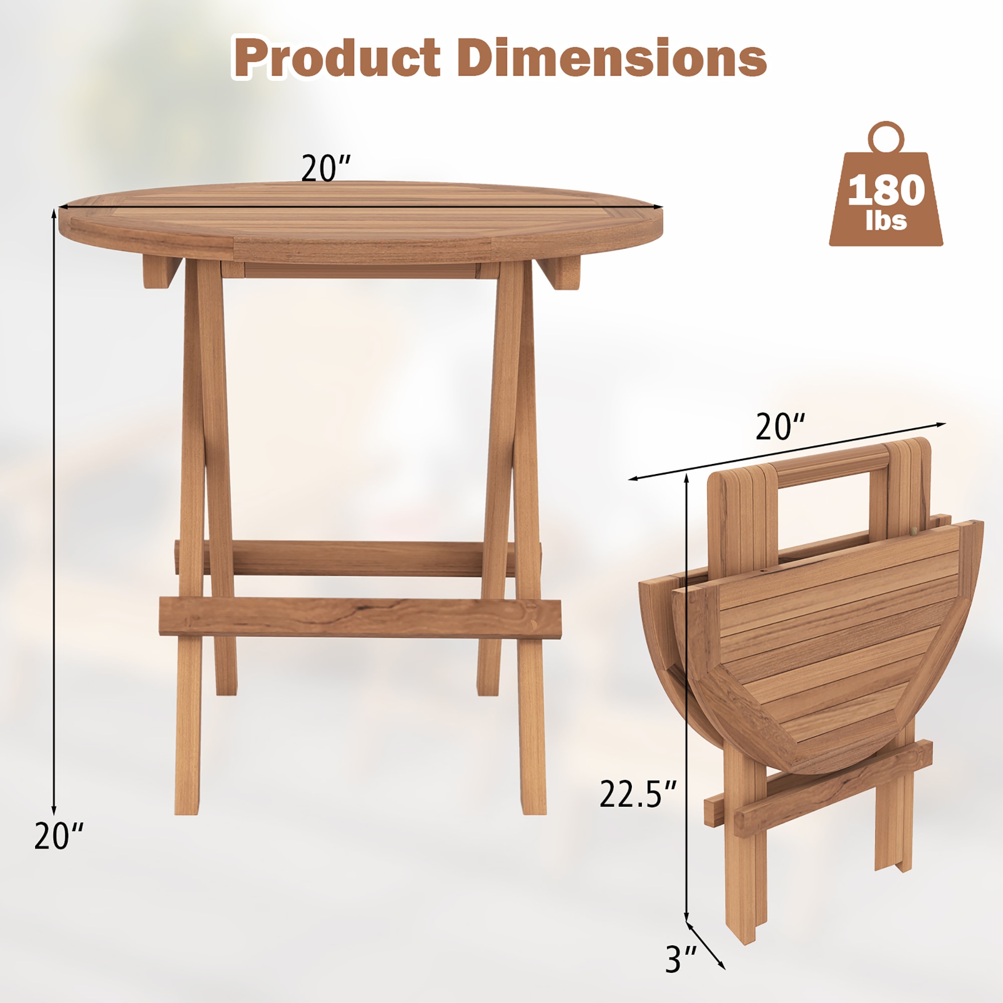 Costway LWS00016 Patio-Tables - View #2