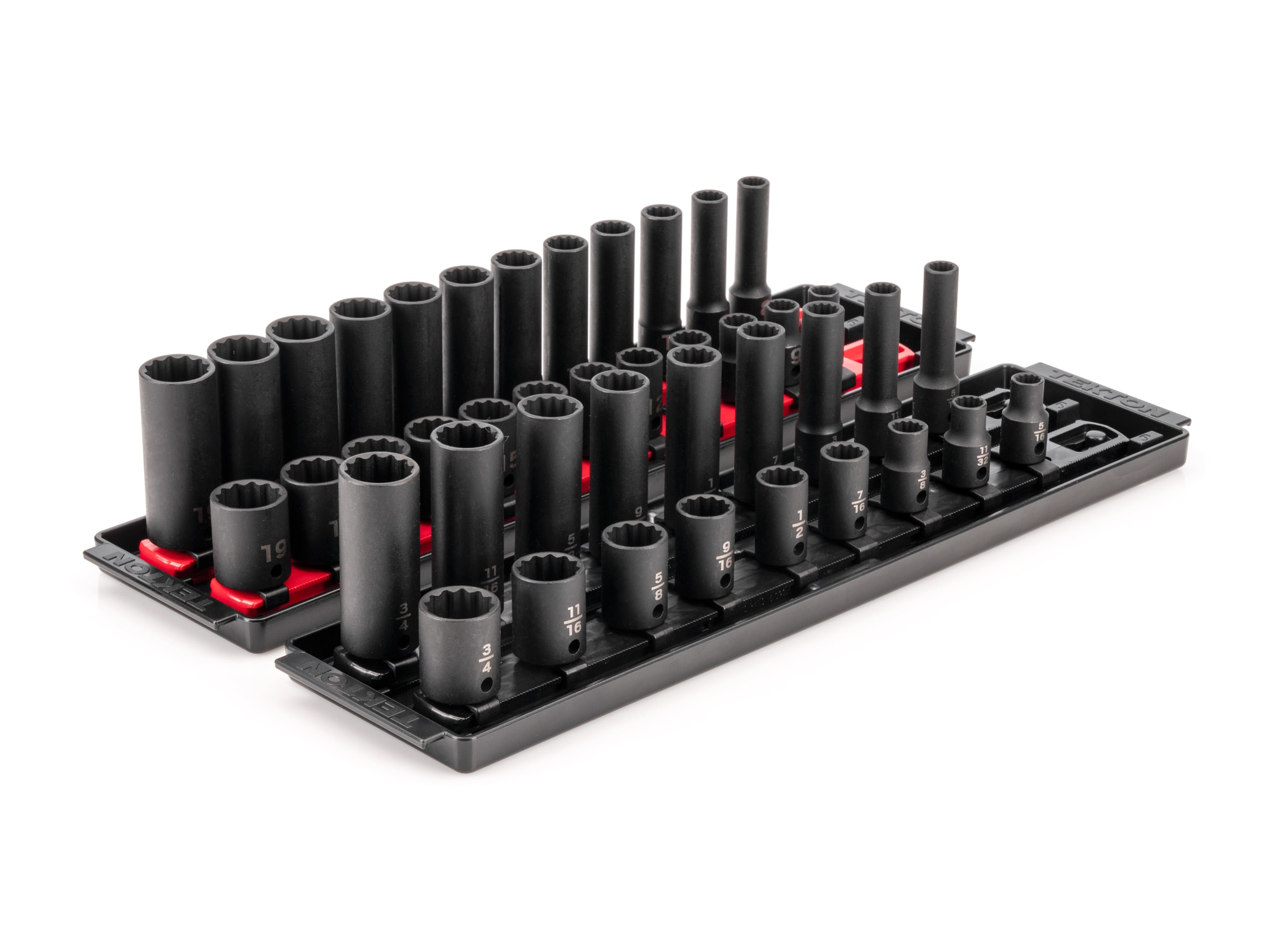TEKTON SID91217 42 -Piece Standard (SAE) and Metric 3/8-in Drive Set 12-point Impact Socket Set