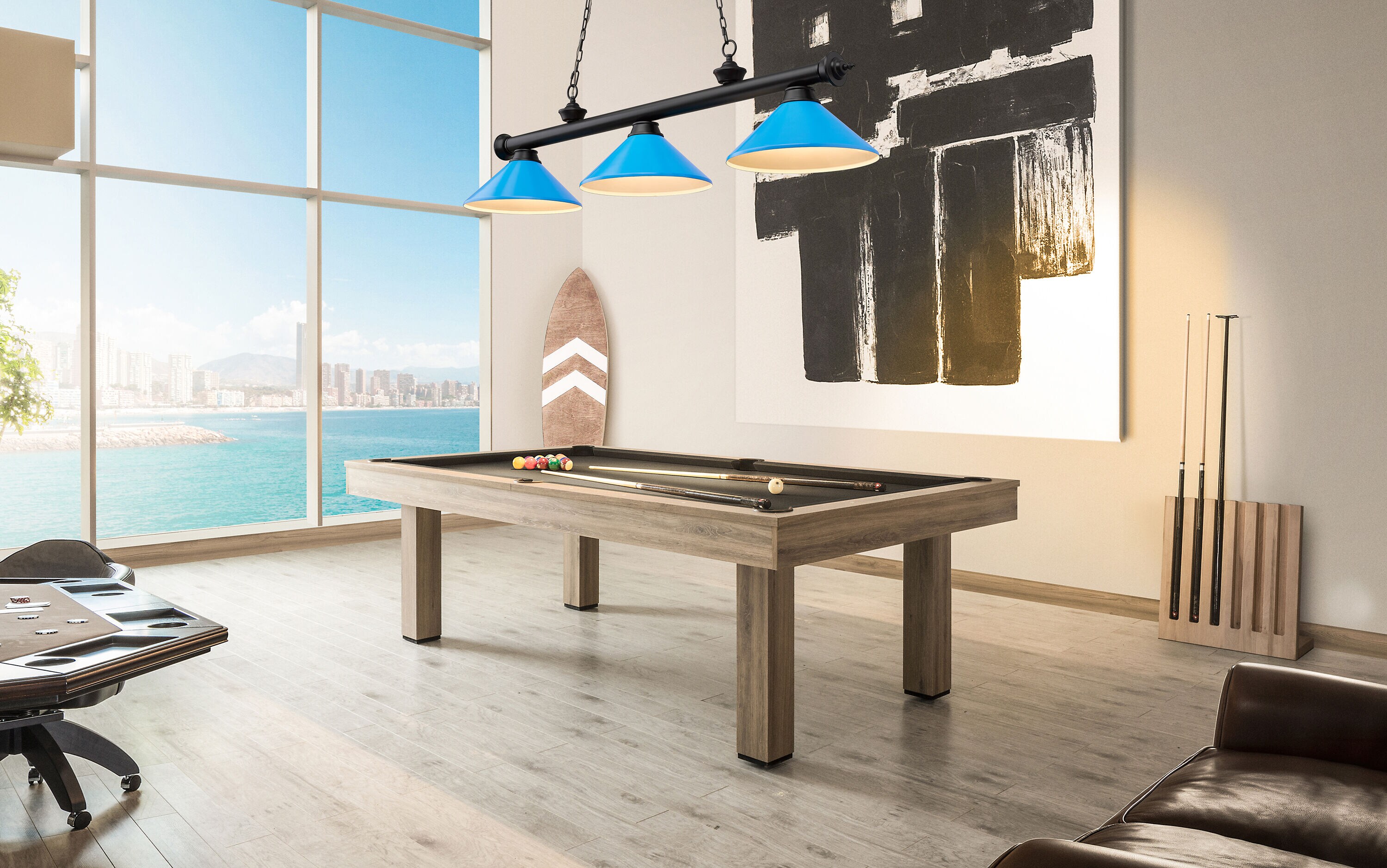 Z-Lite 2306-3MB-MEB Pool-Table-Lighting - View #7