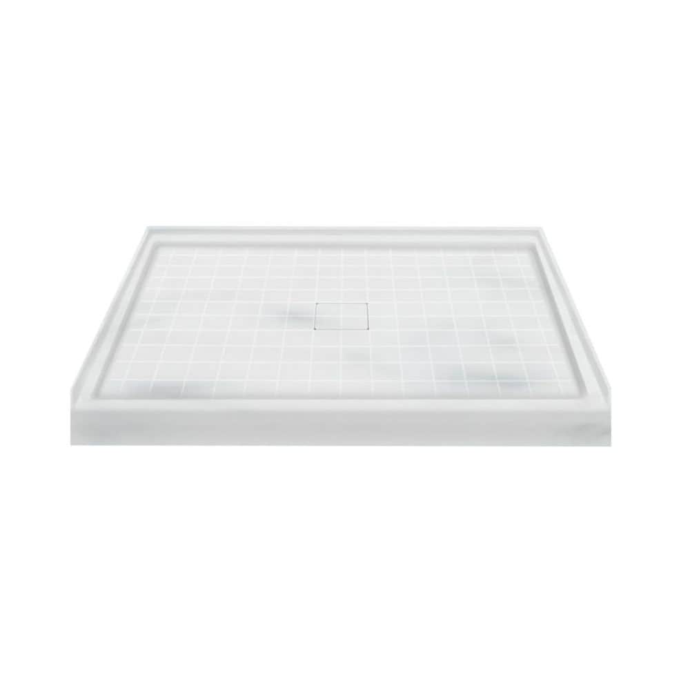 Transolid F4834-11 34-in W x 48-in L with Center Drain Single Threshold Rectangle Shower Base (Storm)