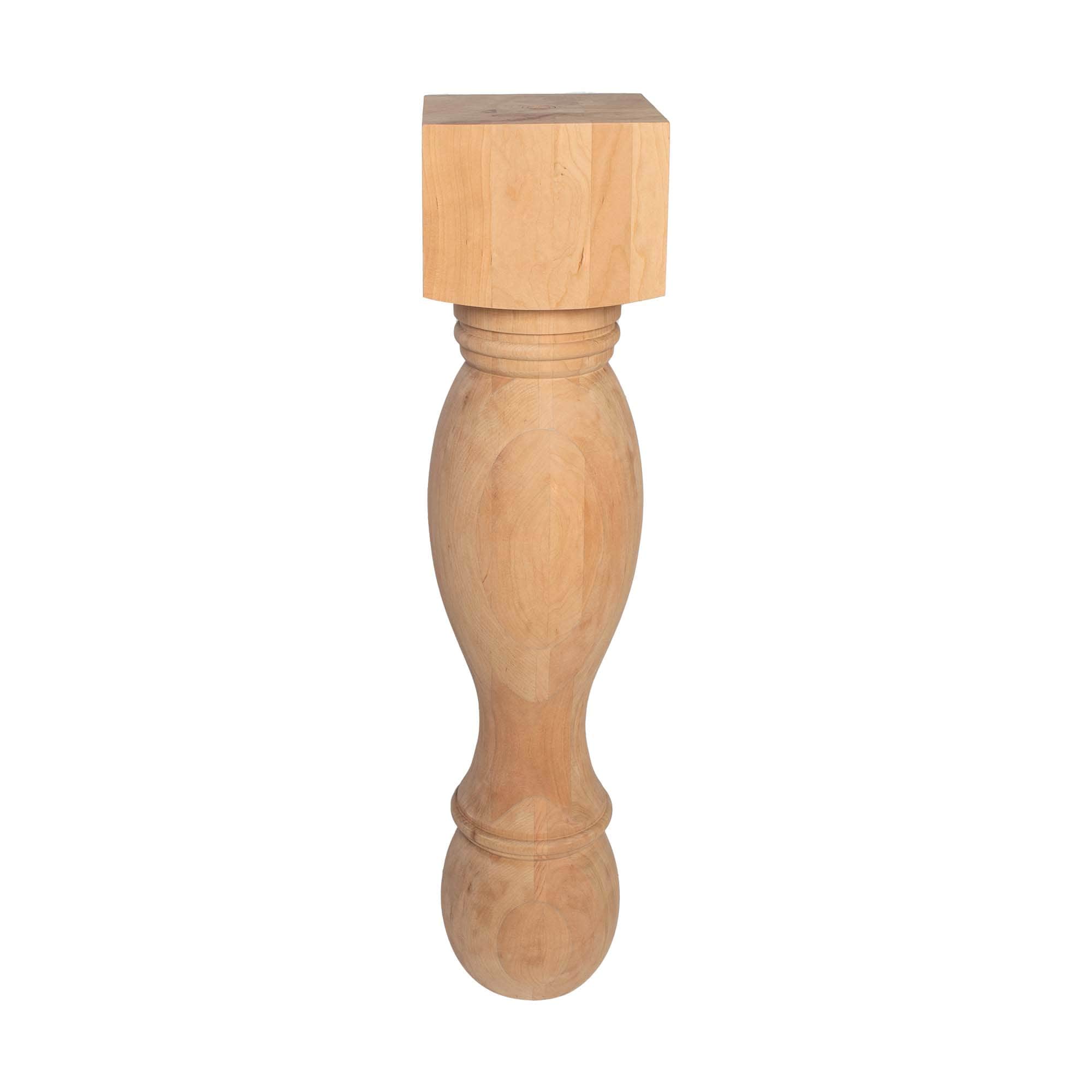 34.5" Cherry Solid Wood Traditional Island Legs, Set of 4
