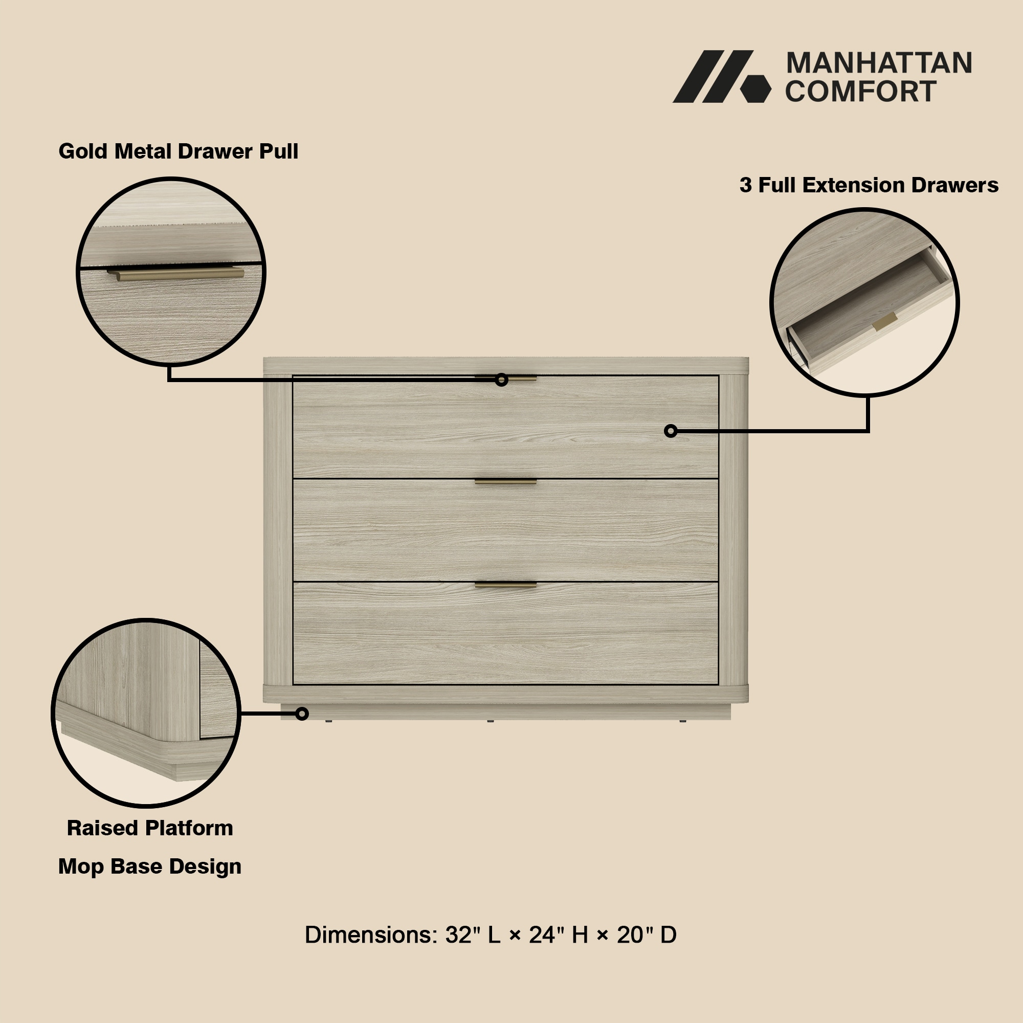 Manhattan Comfort NS014-NA nightstands - View #4